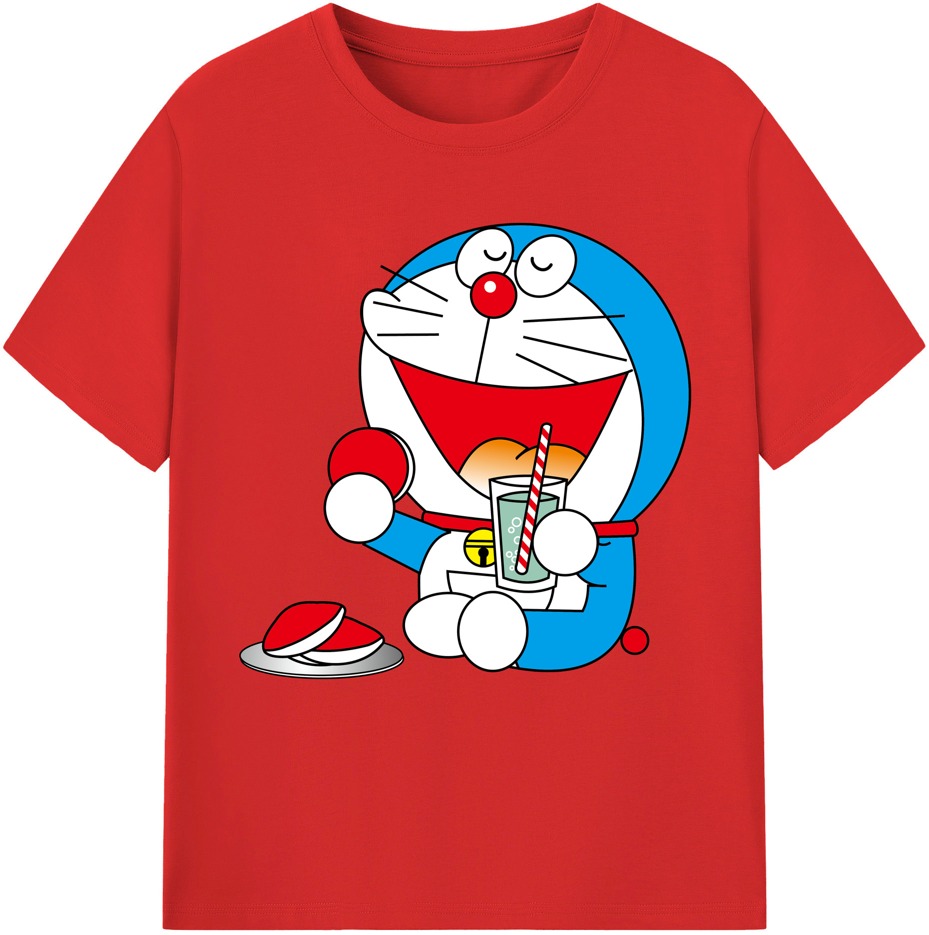 （画像用） ドラえもん Doraemon レディースカジュアルプリントTシャツ（綿100％）