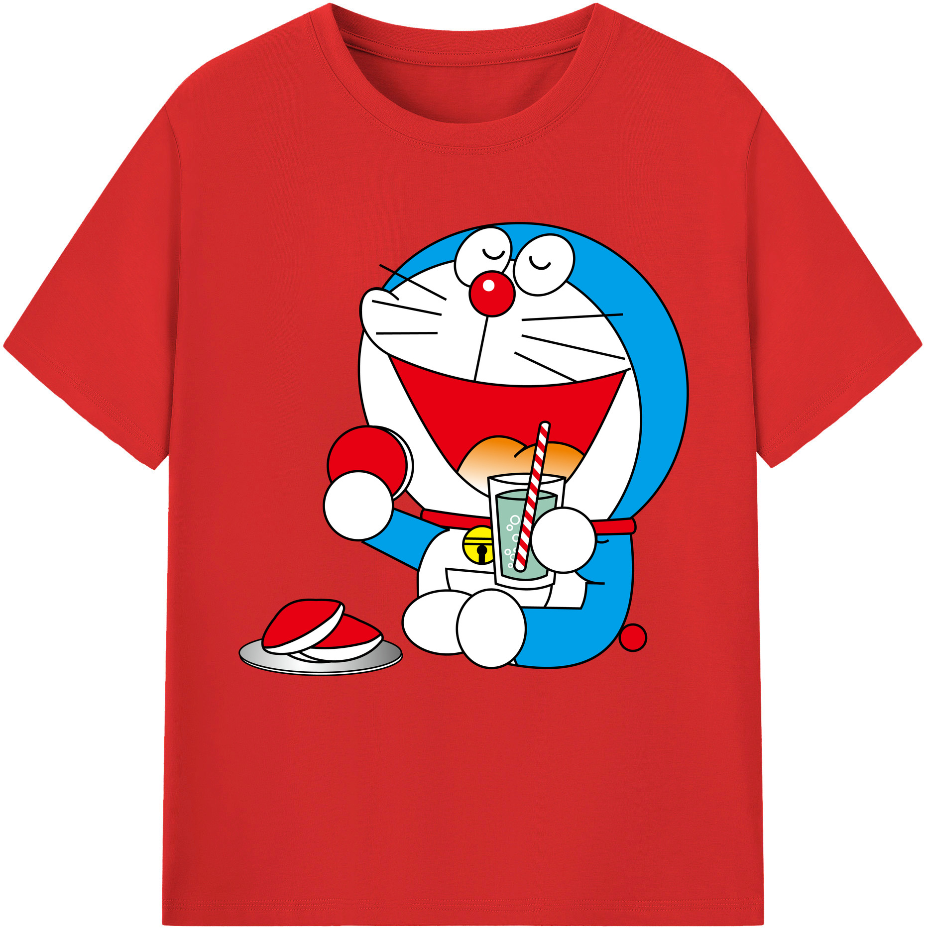 （画像用） ドラえもん Doraemon レディースカジュアルプリントTシャツ（綿100％）