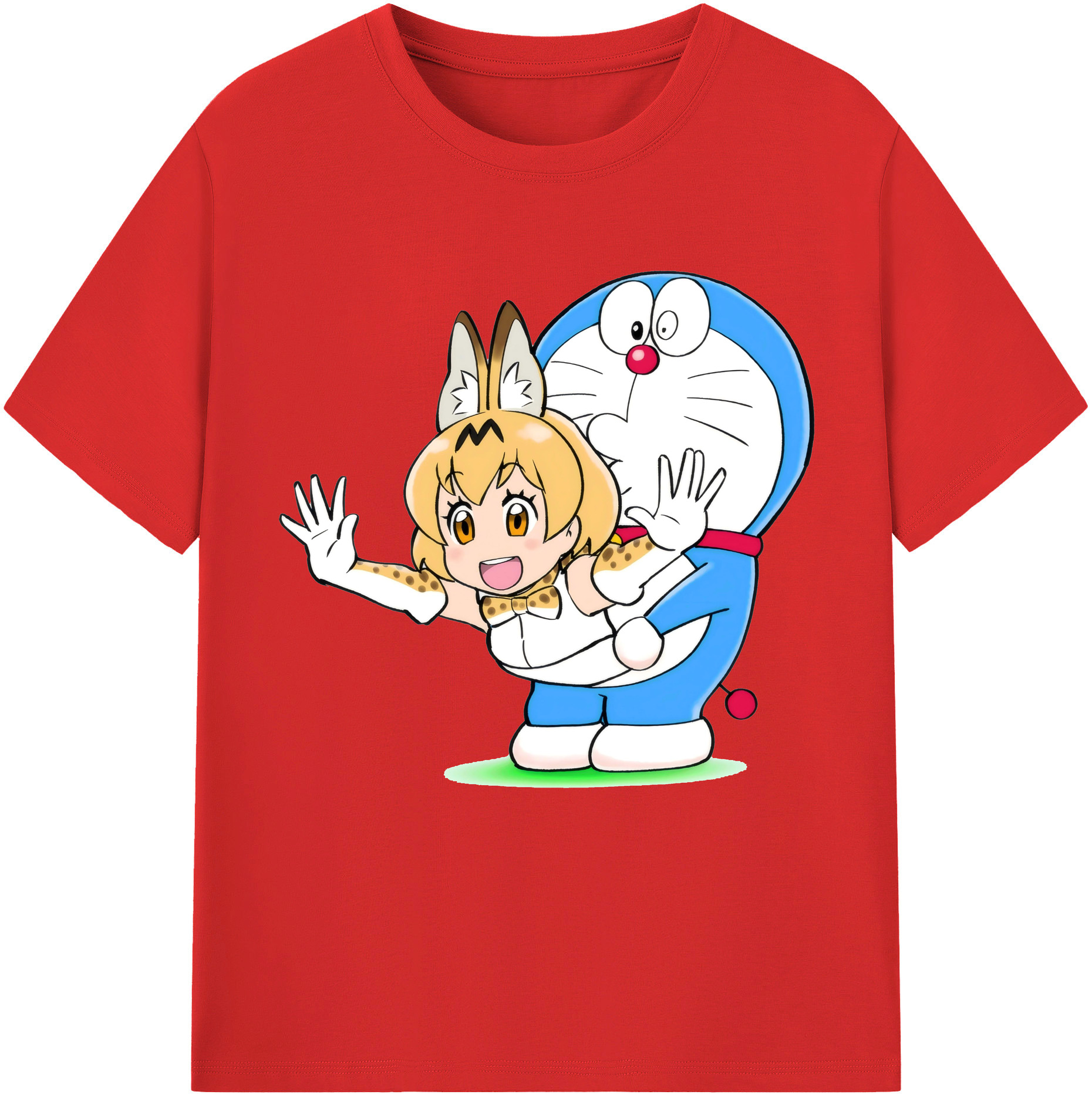 （画像用） ドラえもん Doraemon レディースカジュアルプリントTシャツ（綿100％）