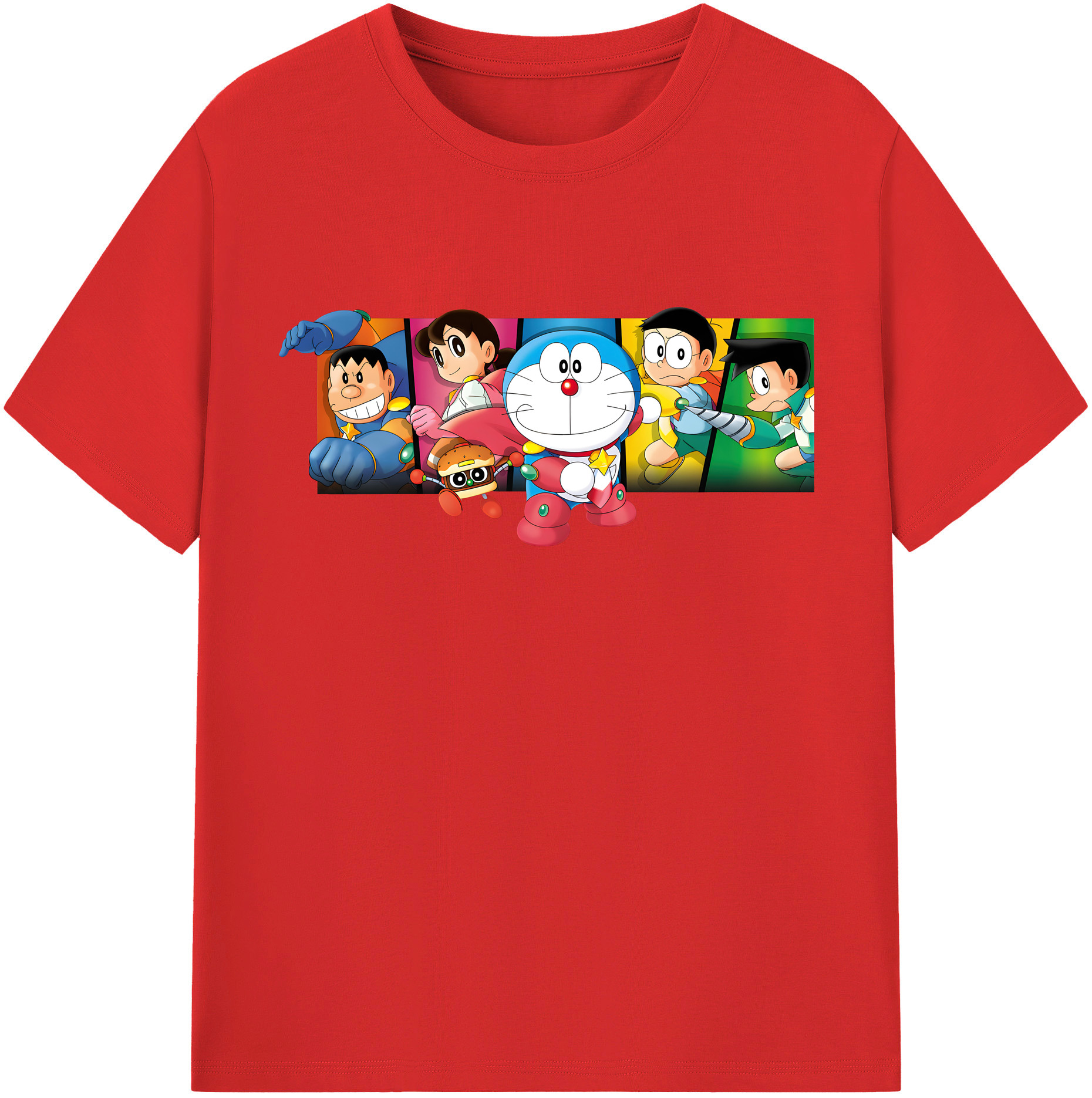 （画像用） ドラえもん Doraemon レディースカジュアルプリントTシャツ（綿100％）
