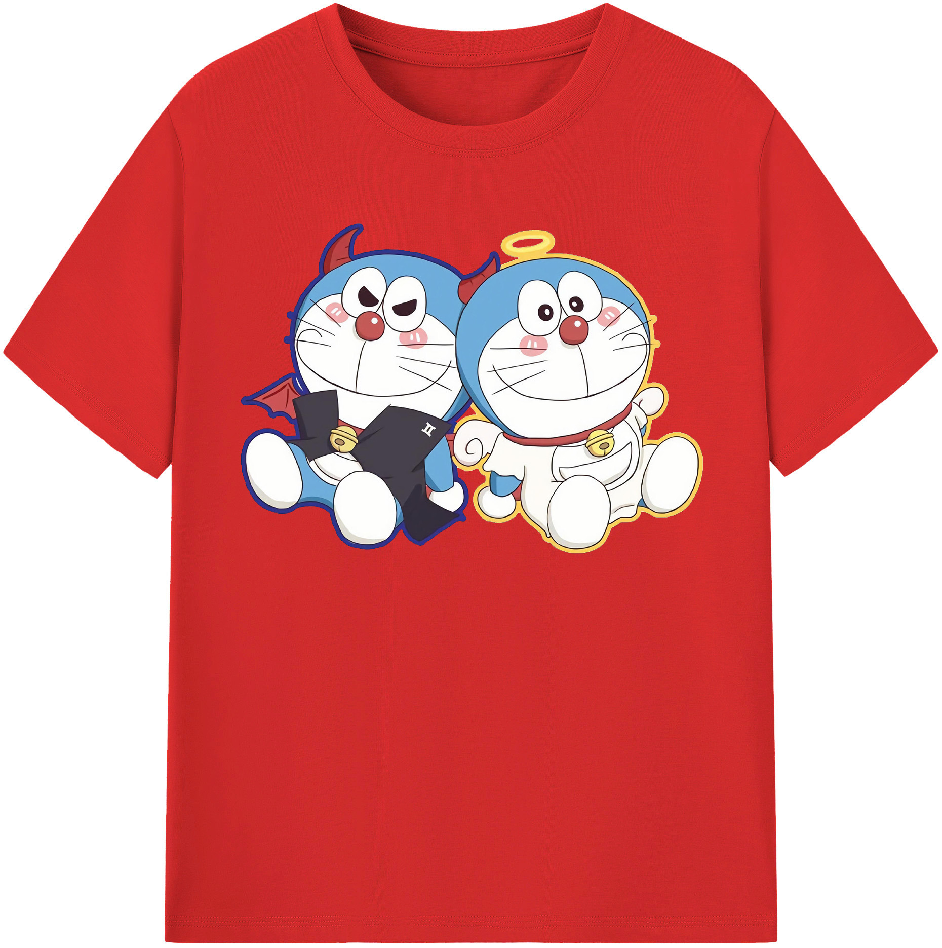 （画像用） ドラえもん Doraemon レディースカジュアルプリントTシャツ（綿100％）