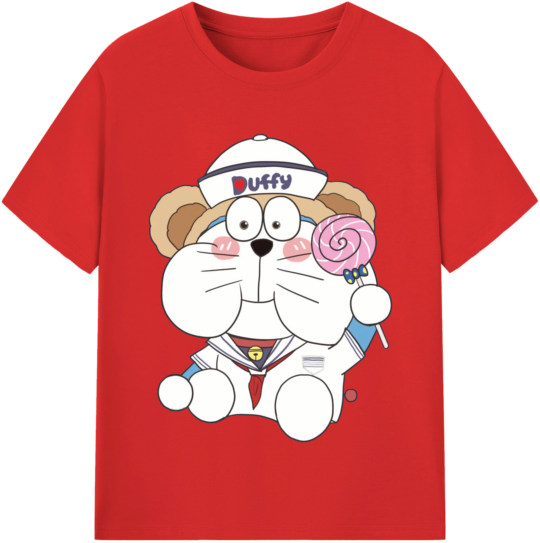 （画像用） ドラえもん Doraemon レディースカジュアルプリントTシャツ（綿100％）