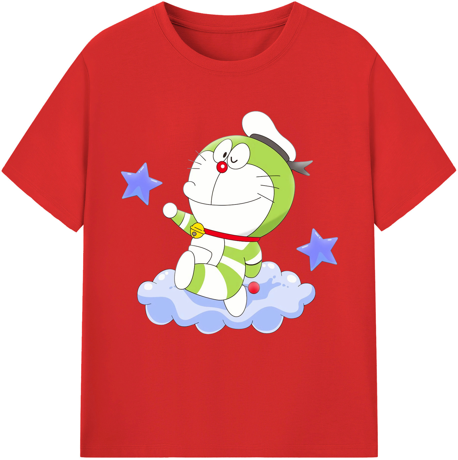 （画像用） ドラえもん Doraemon レディースカジュアルプリントTシャツ（綿100％）