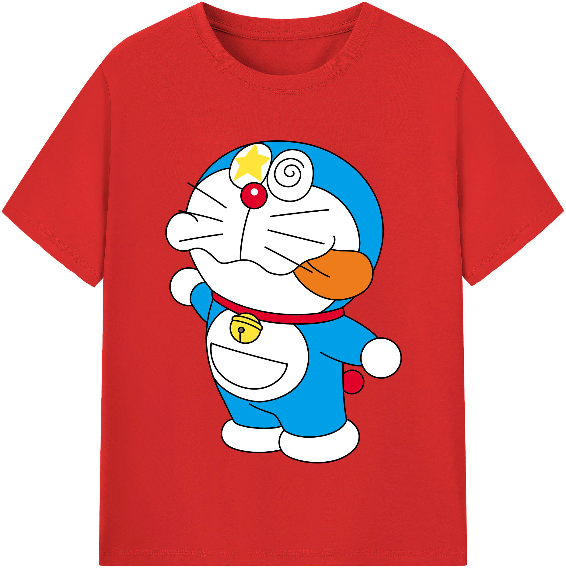 （画像用） ドラえもん Doraemon レディースカジュアルプリントTシャツ（綿100％）