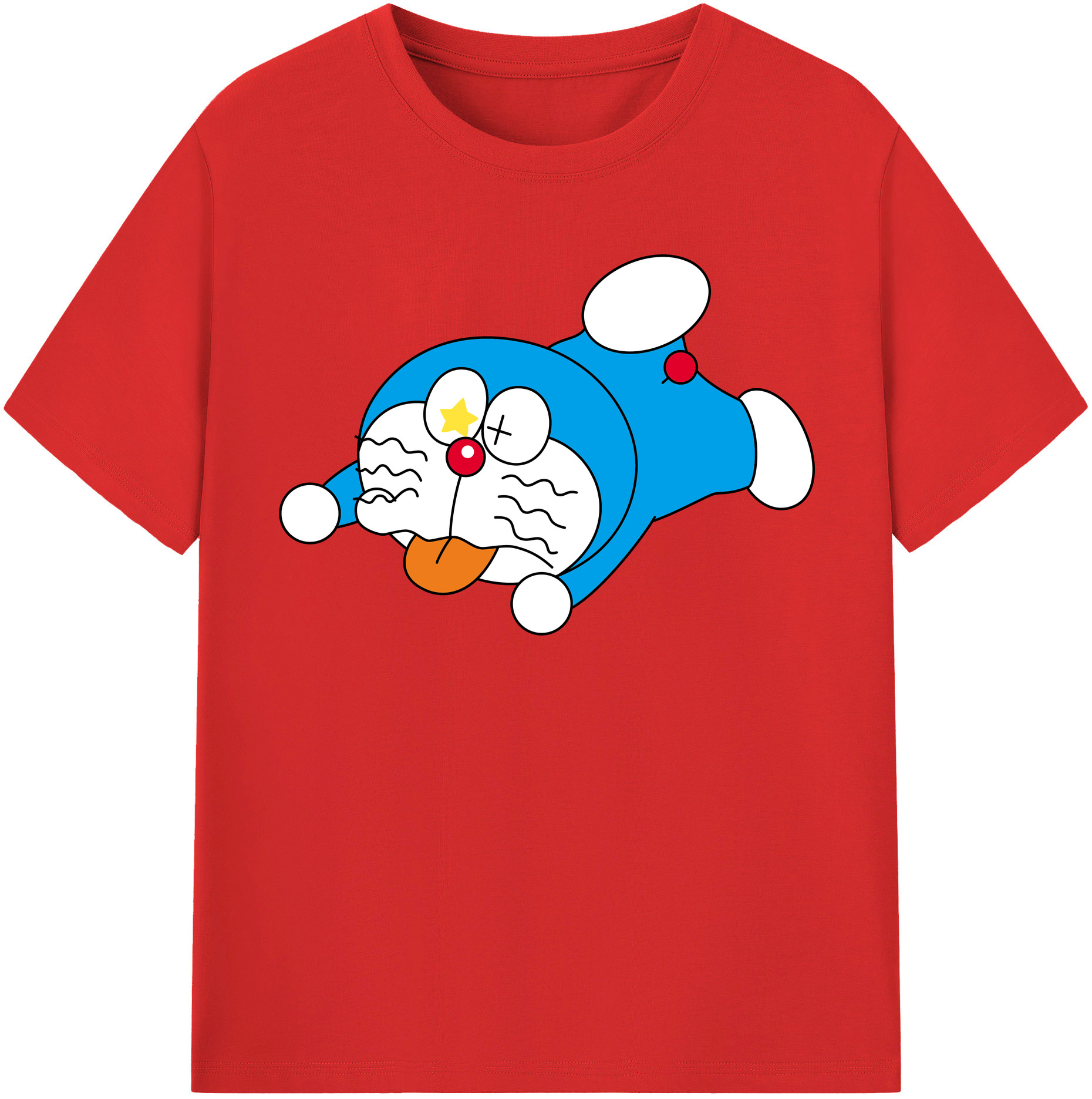 （画像用） ドラえもん Doraemon レディースカジュアルプリントTシャツ（綿100％）