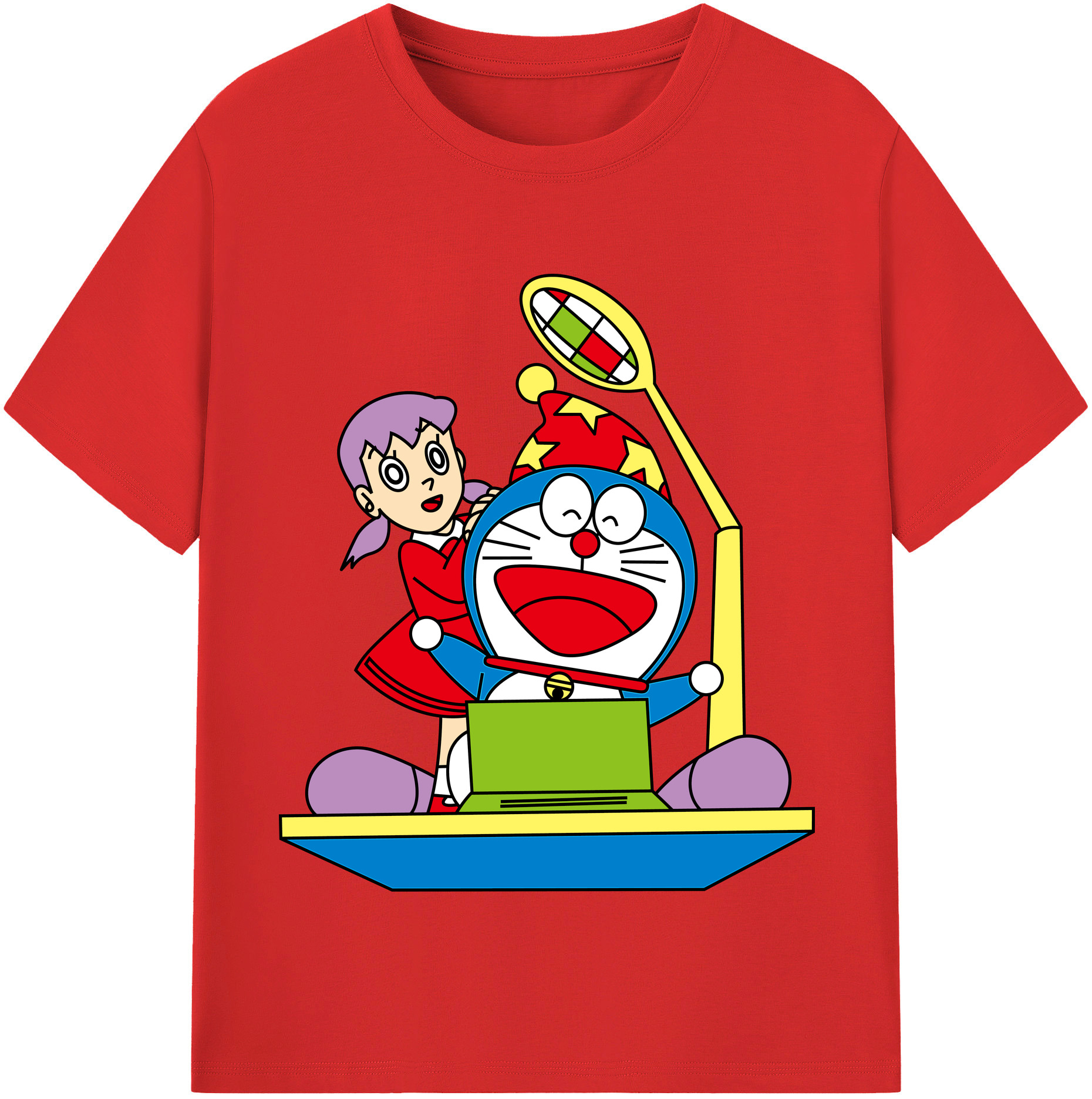 （画像用） ドラえもん みなもと しずか Doraemon Shizuka Minamoto レディースカジュアルプリントTシャツ（綿100％）