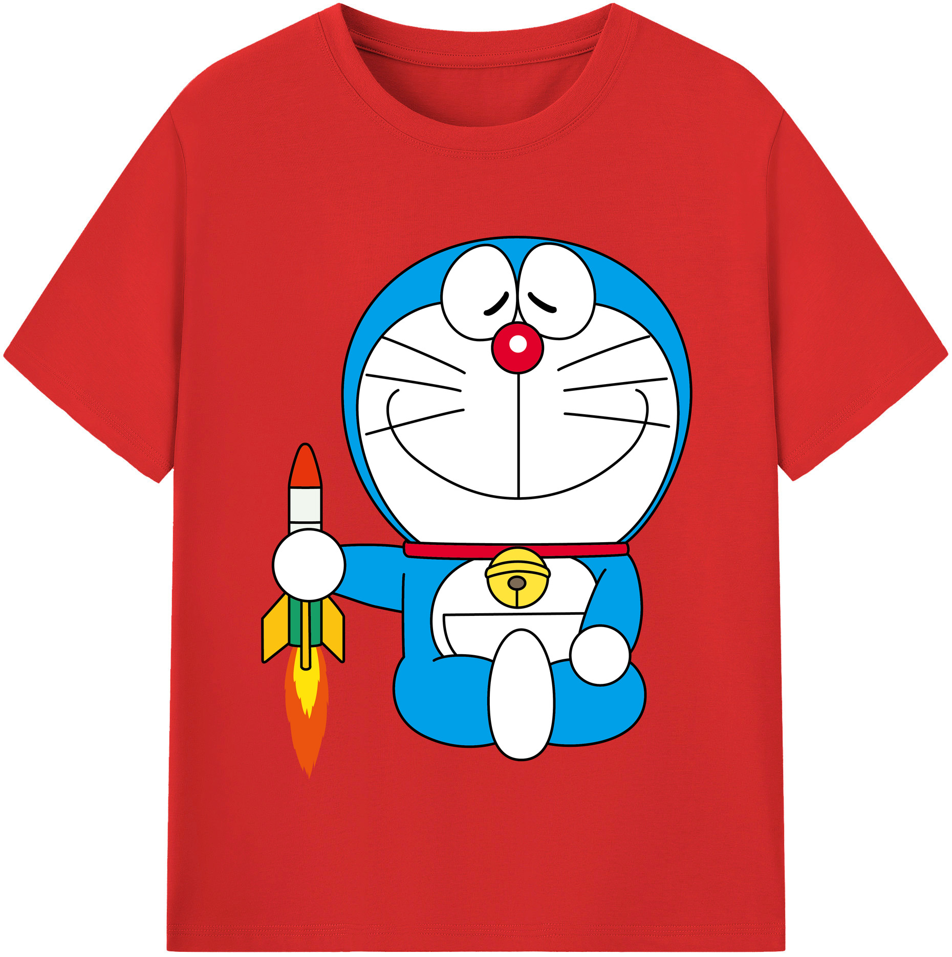 （画像用） ドラえもん Doraemon レディースカジュアルプリントTシャツ（綿100％）