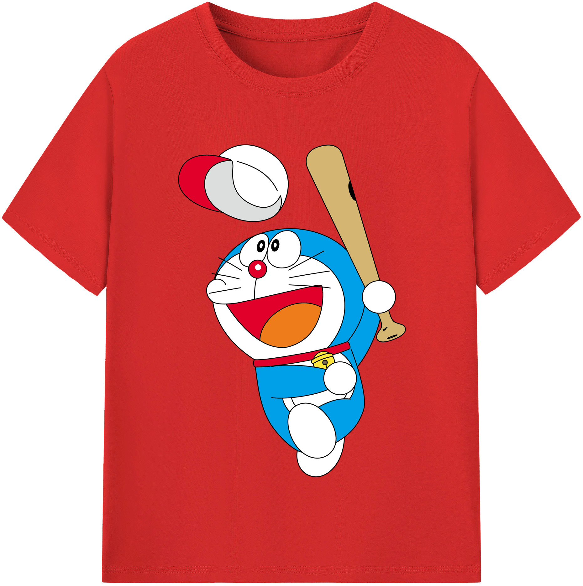 （画像用） ドラえもん Doraemon レディースカジュアルプリントTシャツ（綿100％）
