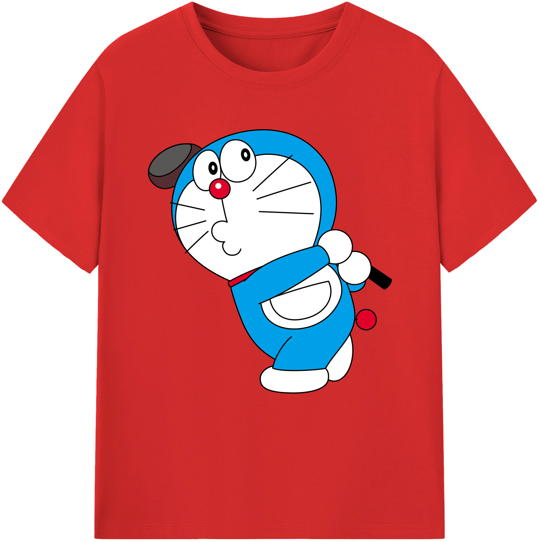 （画像用） ドラえもん Doraemon レディースカジュアルプリントTシャツ（綿100％）