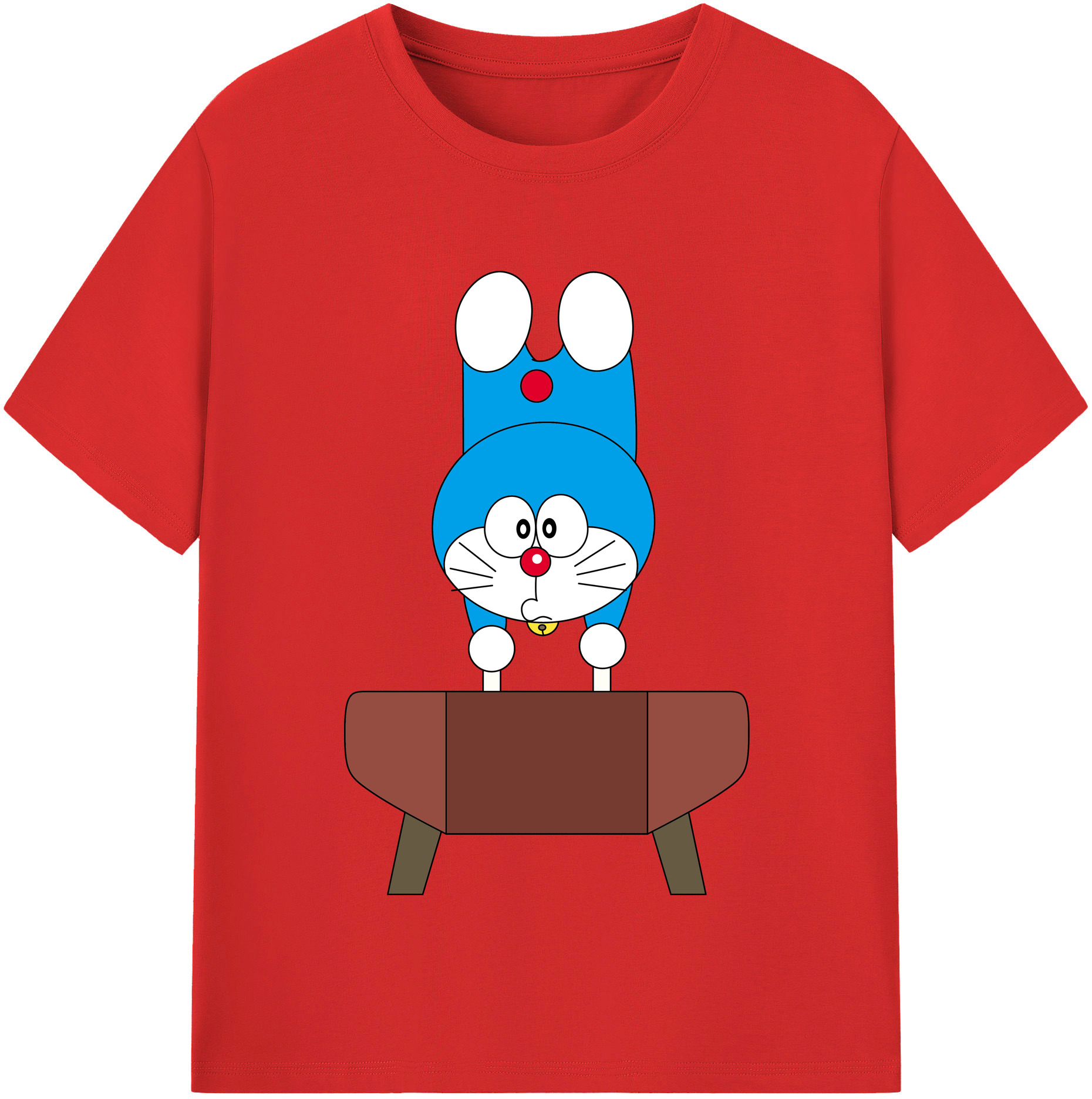 （画像用） ドラえもん Doraemon レディースカジュアルプリントTシャツ（綿100％）
