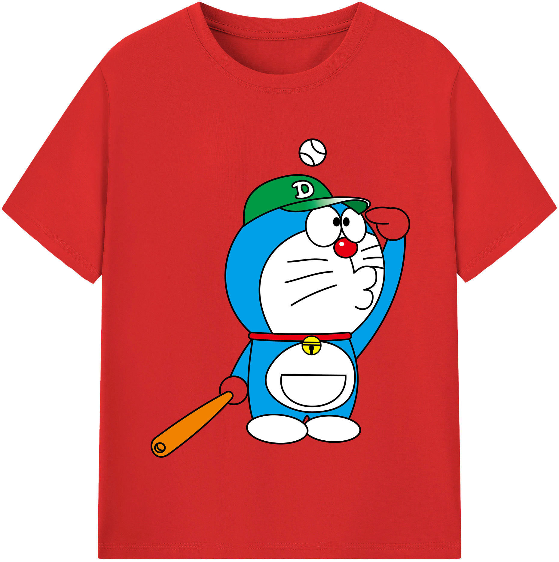 （画像用） ドラえもん Doraemon レディースカジュアルプリントTシャツ（綿100％）