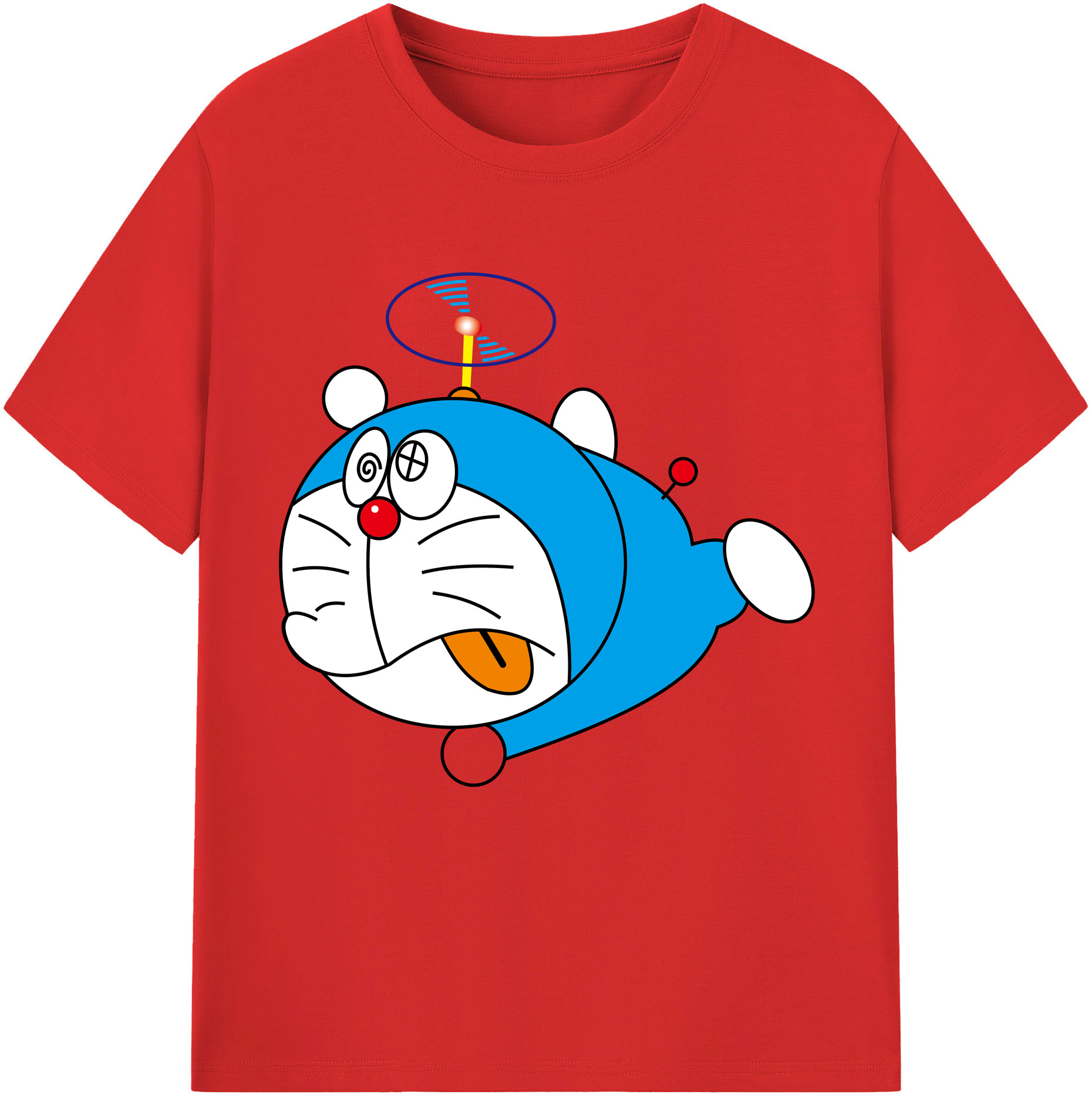 （画像用） ドラえもん Doraemon レディースカジュアルプリントTシャツ（綿100％）