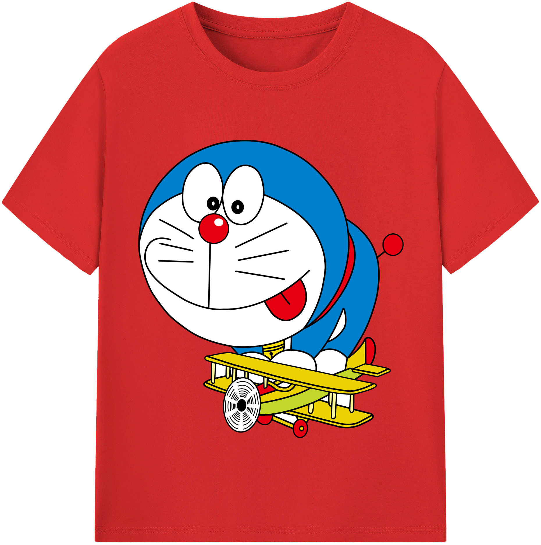 （画像用） ドラえもん Doraemon レディースカジュアルプリントTシャツ（綿100％）