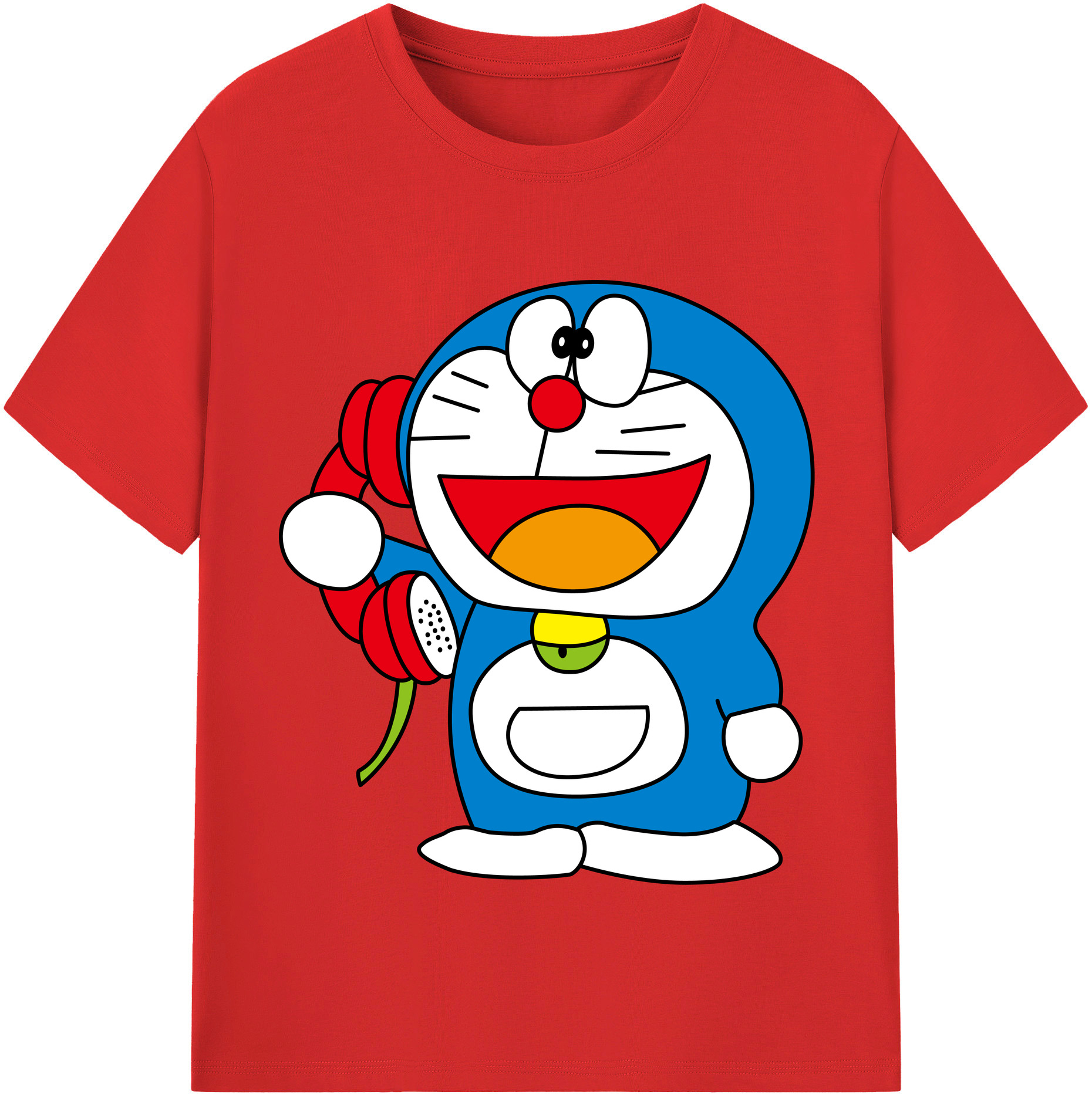 （画像用） ドラえもん Doraemon レディースカジュアルプリントTシャツ（綿100％）