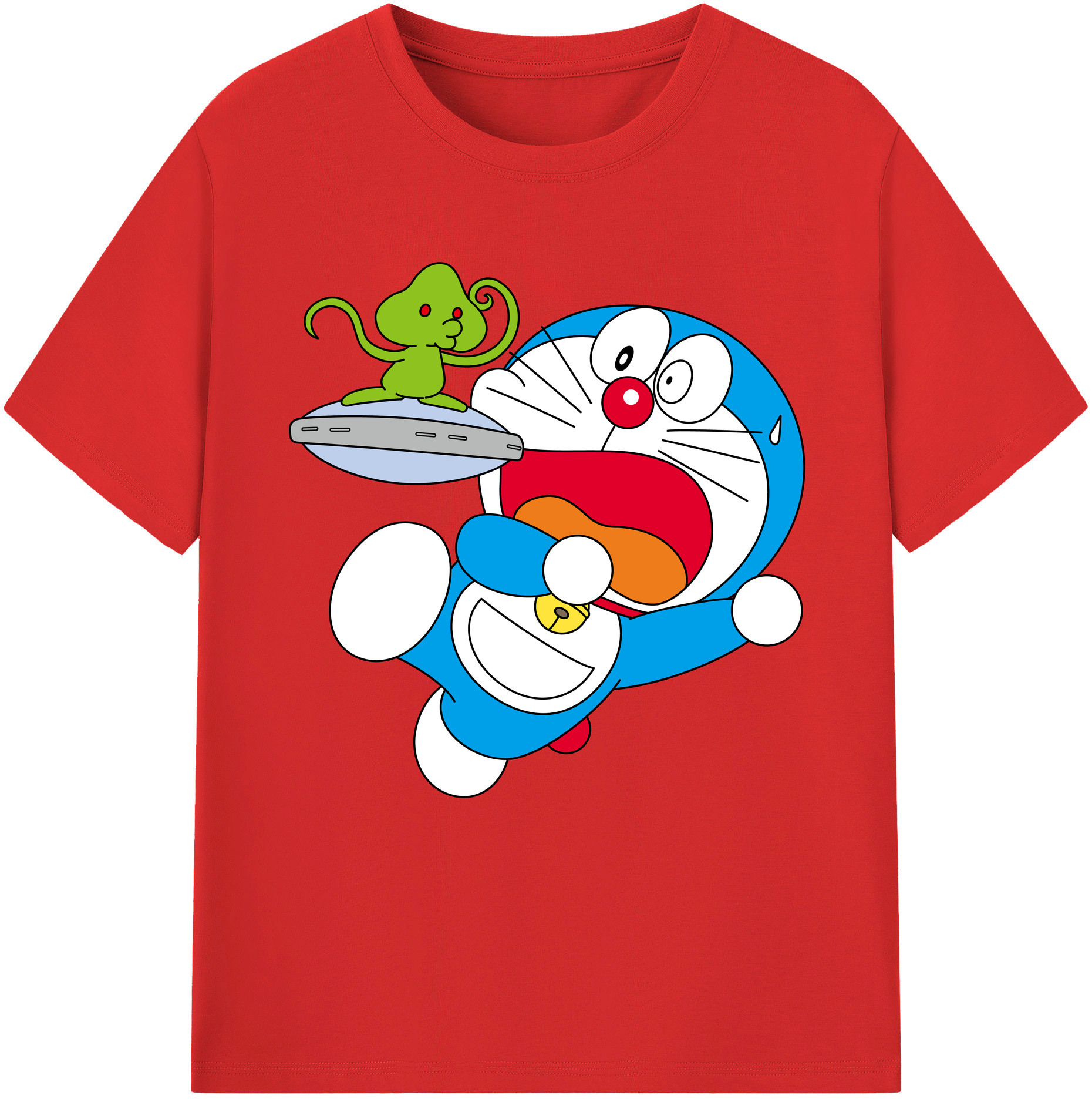 （画像用） ドラえもん Doraemon レディースカジュアルプリントTシャツ（綿100％）