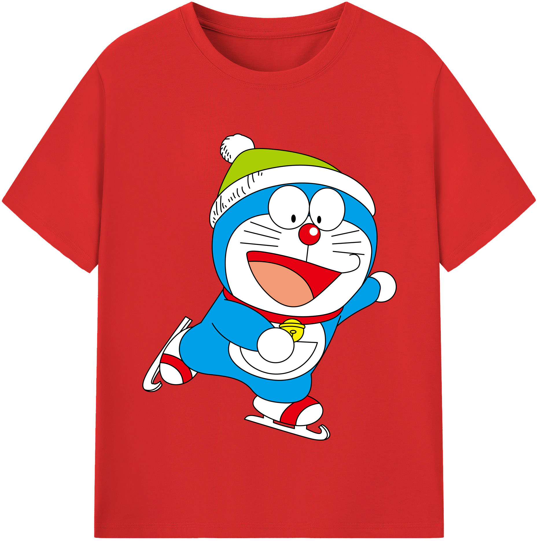（画像用） ドラえもん Doraemon レディースカジュアルプリントTシャツ（綿100％）