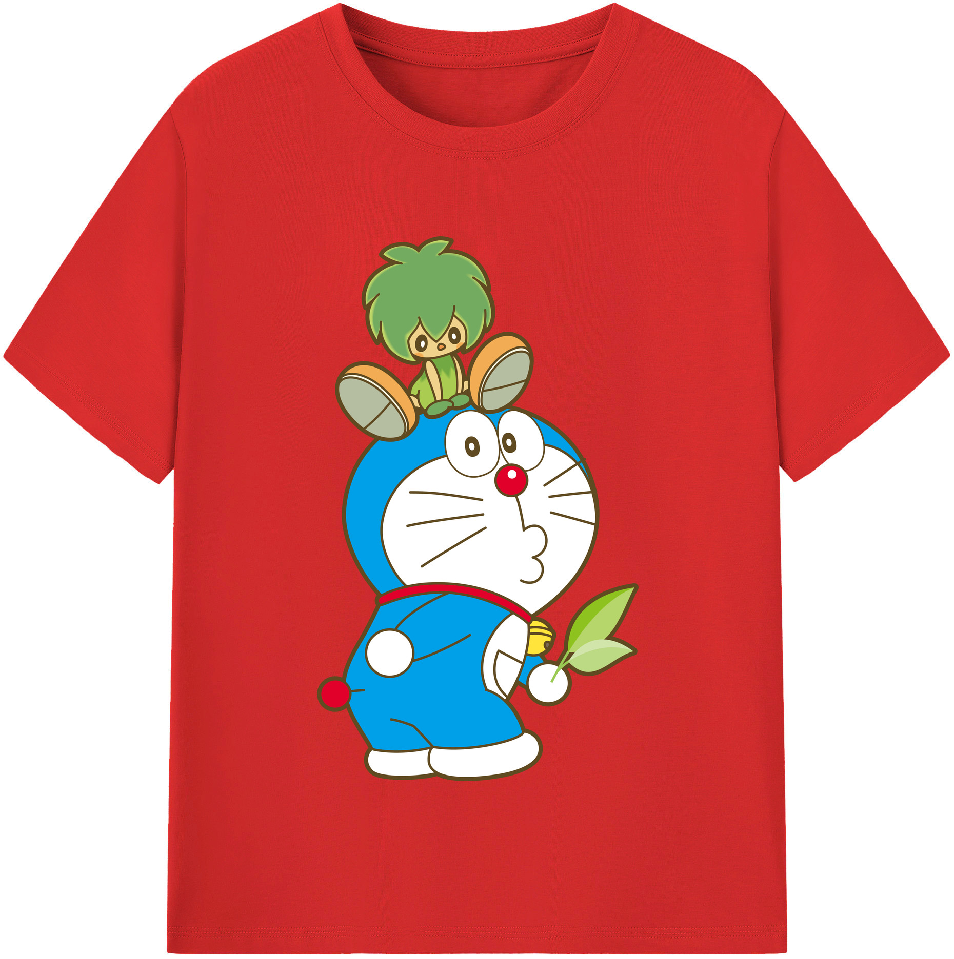 （画像用） ドラえもん Doraemon レディースカジュアルプリントTシャツ（綿100％）