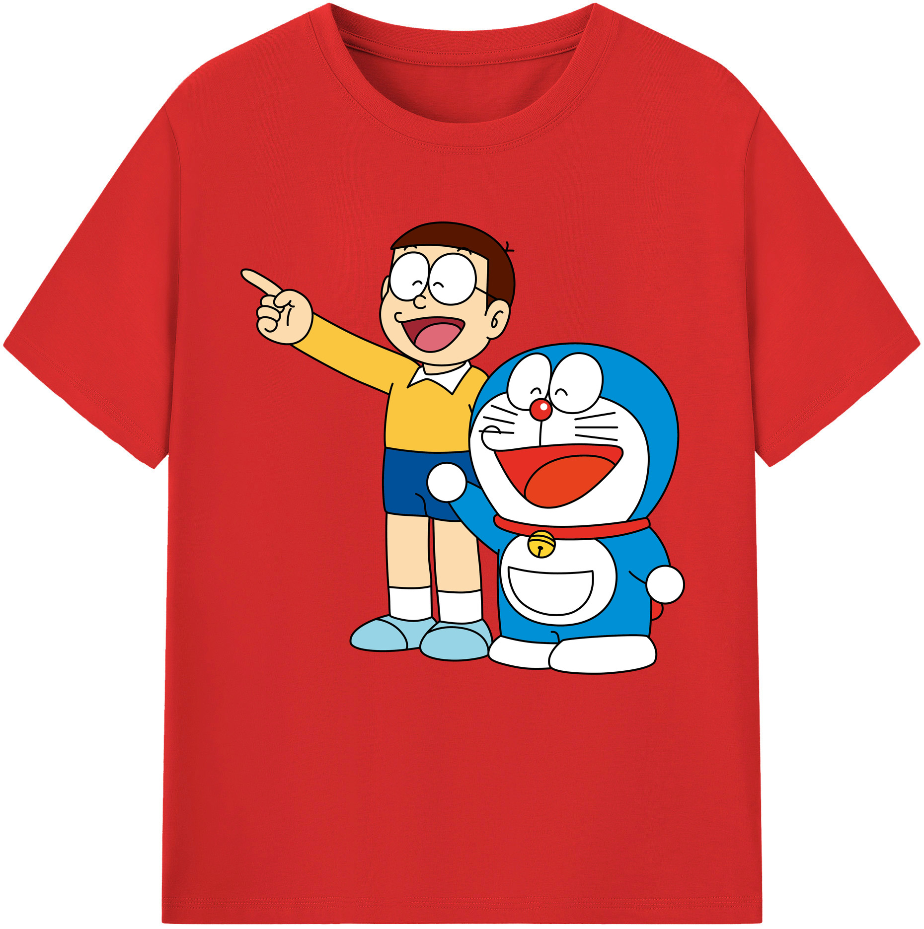 （画像用） ドラえもん 野比 のび太 Doraemon Nobita Nobi レディースカジュアルプリントTシャツ（綿100％）