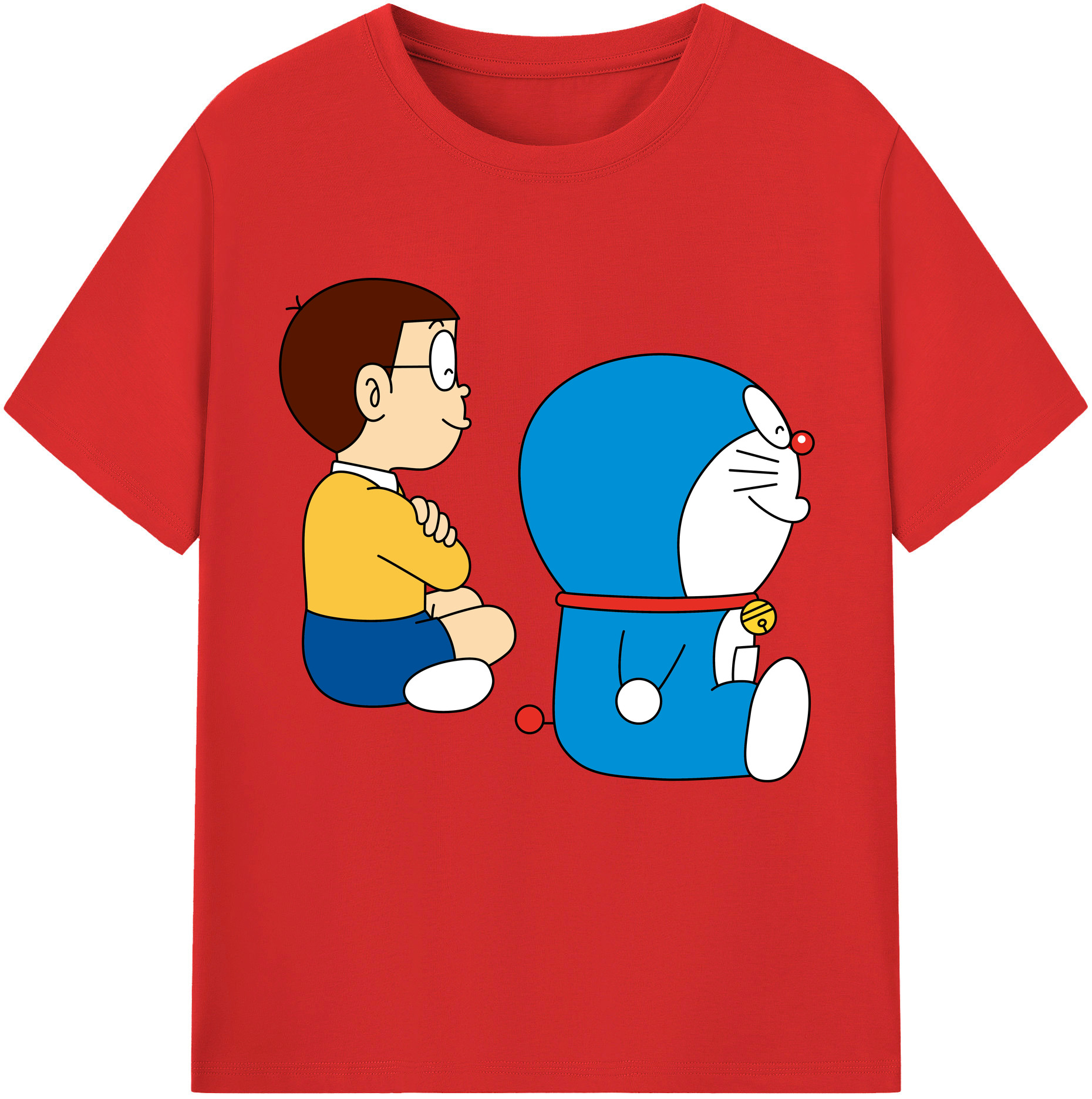 （画像用） ドラえもん 野比 のび太 Doraemon Nobita Nobi レディースカジュアルプリントTシャツ（綿100％）