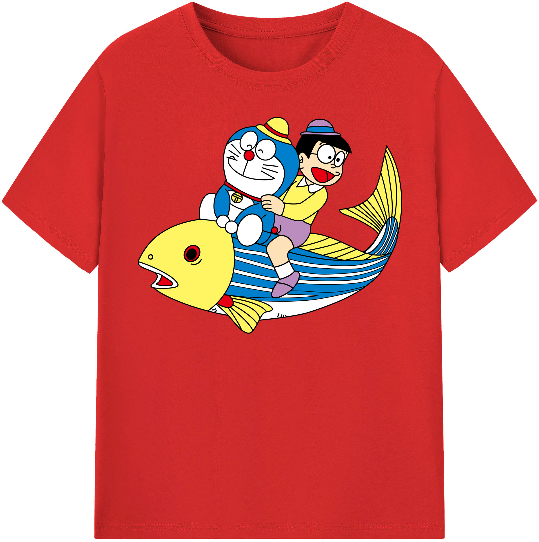 （画像用） ドラえもん 野比 のび太 Doraemon Nobita Nobi レディースカジュアルプリントTシャツ（綿100％）