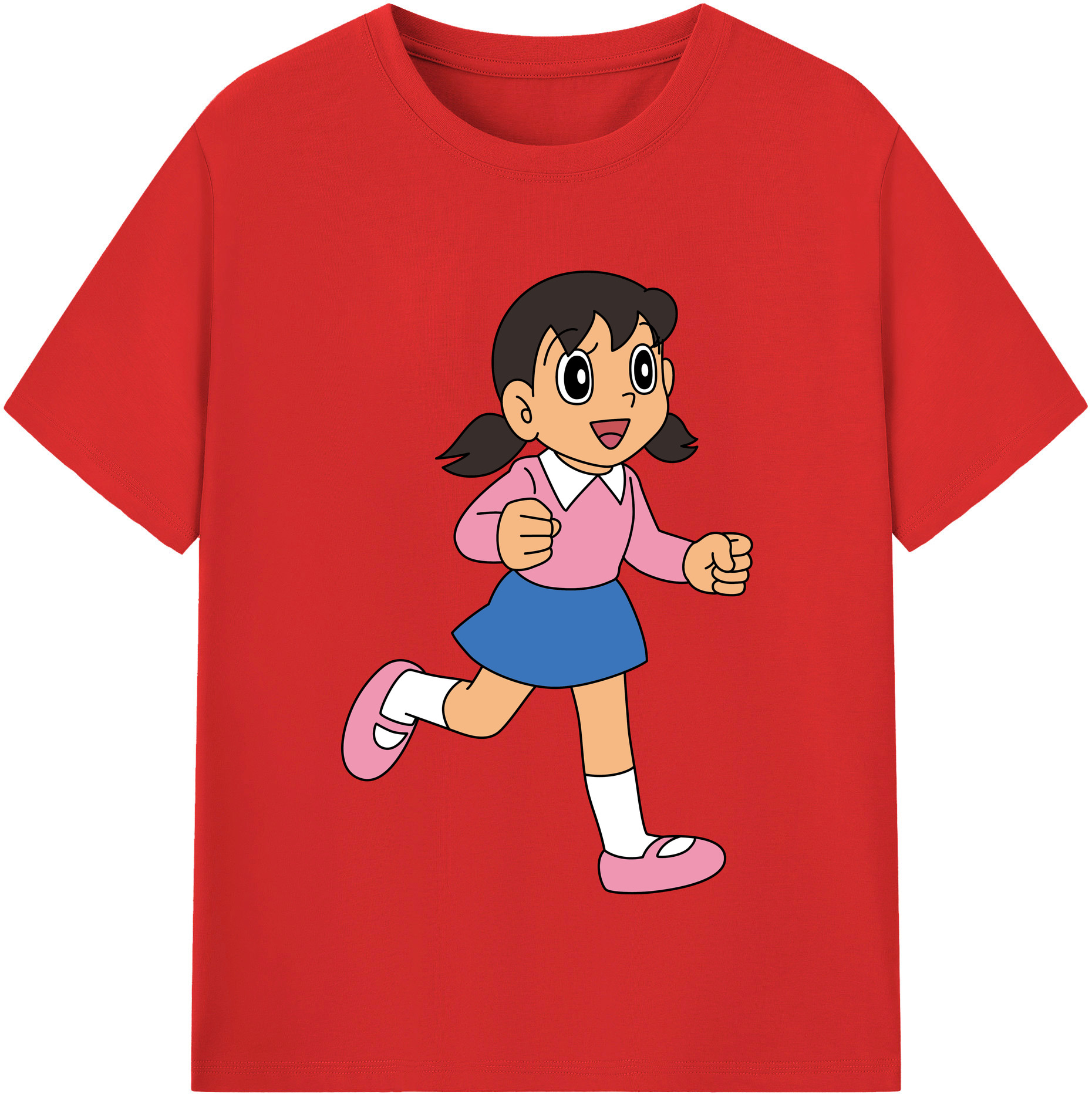 （画像用） ドラえもん みなもと しずか Doraemon Shizuka Minamoto レディースカジュアルプリントTシャツ（綿100％）
