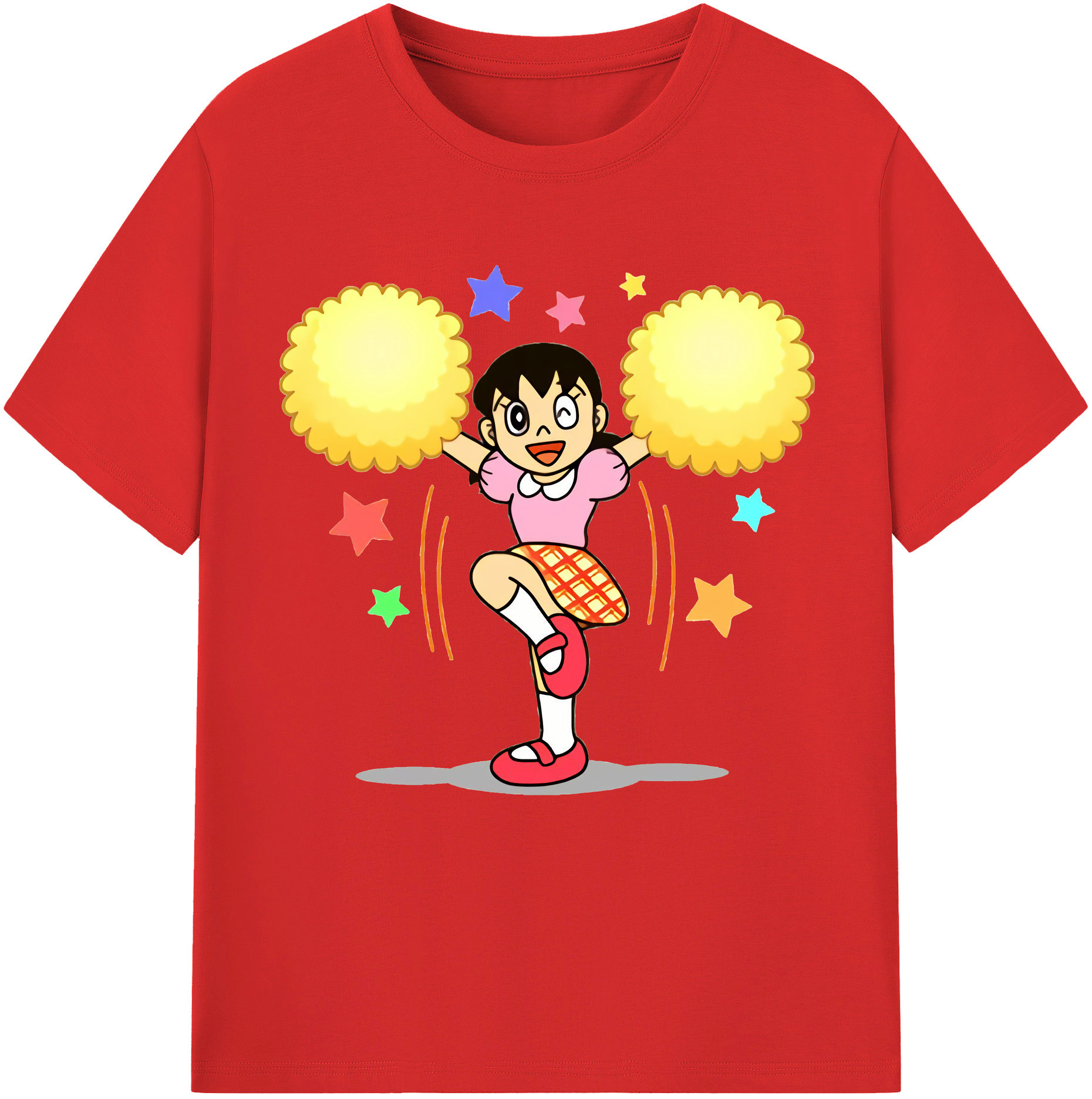 （画像用） ドラえもん みなもと しずか Doraemon Shizuka Minamoto レディースカジュアルプリントTシャツ（綿100％）