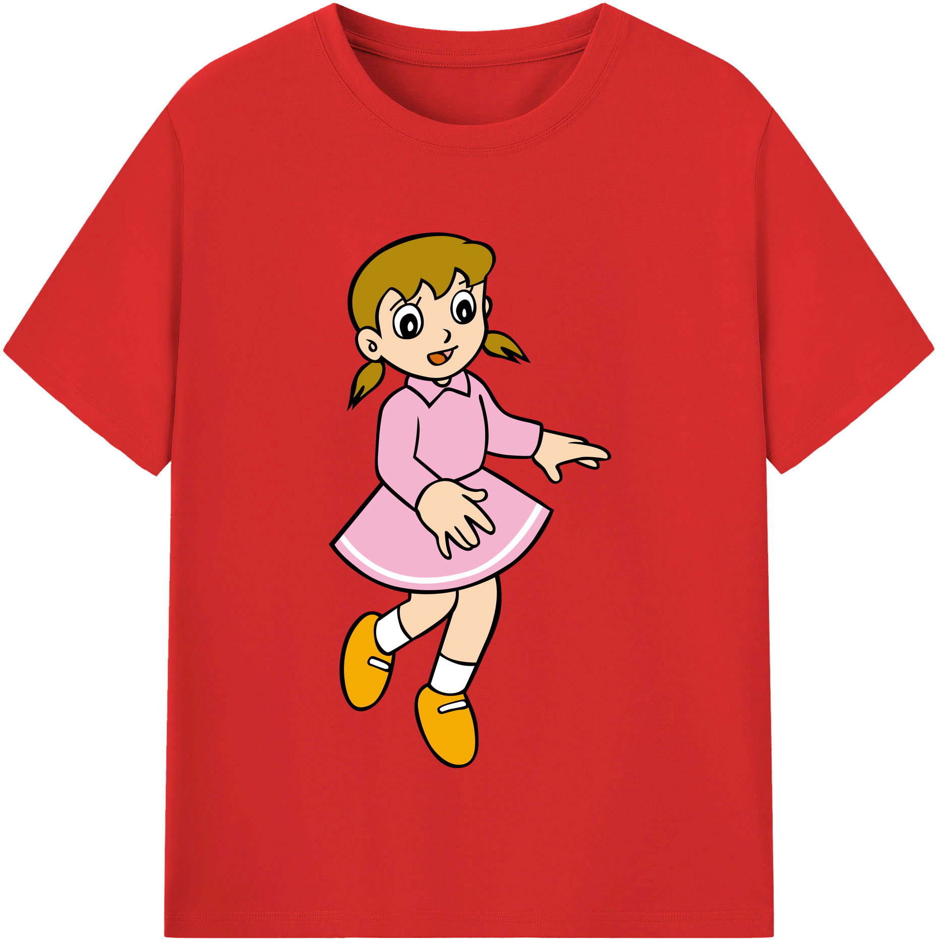（画像用） ドラえもん みなもと しずか Doraemon Shizuka Minamoto レディースカジュアルプリントTシャツ（綿100％）