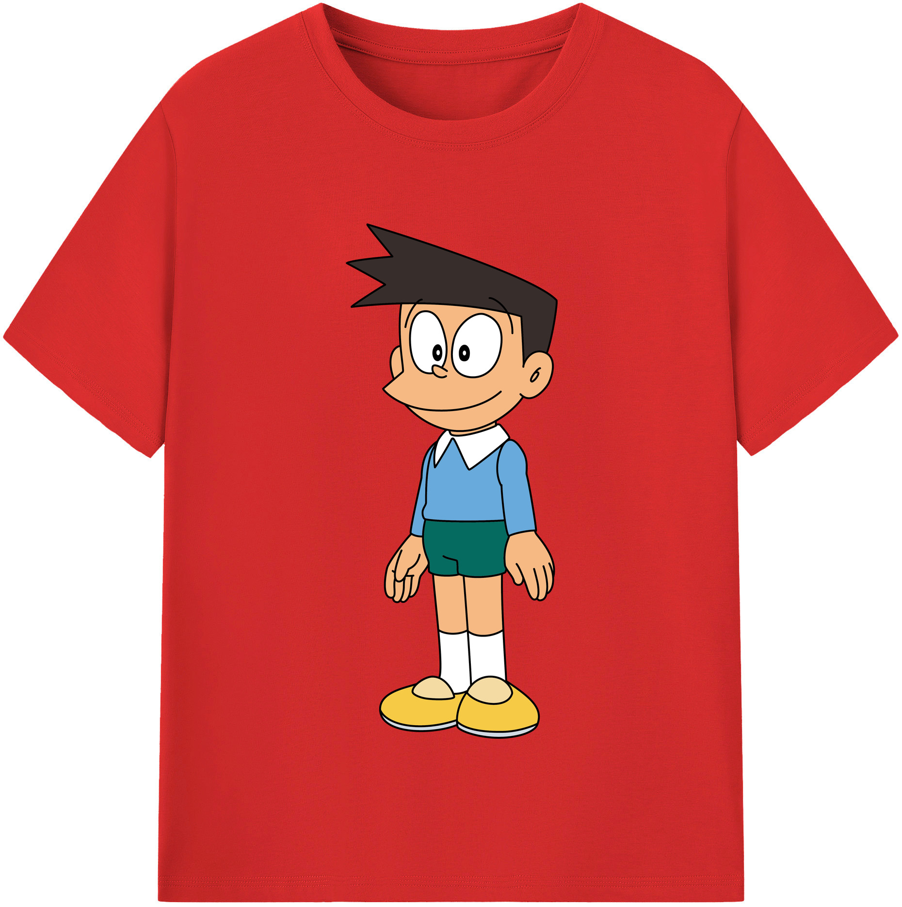 （画像用） ドラえもん 骨川 スネ夫 Doraemon Honekawa Suneo レディースカジュアルプリントTシャツ（綿100％）