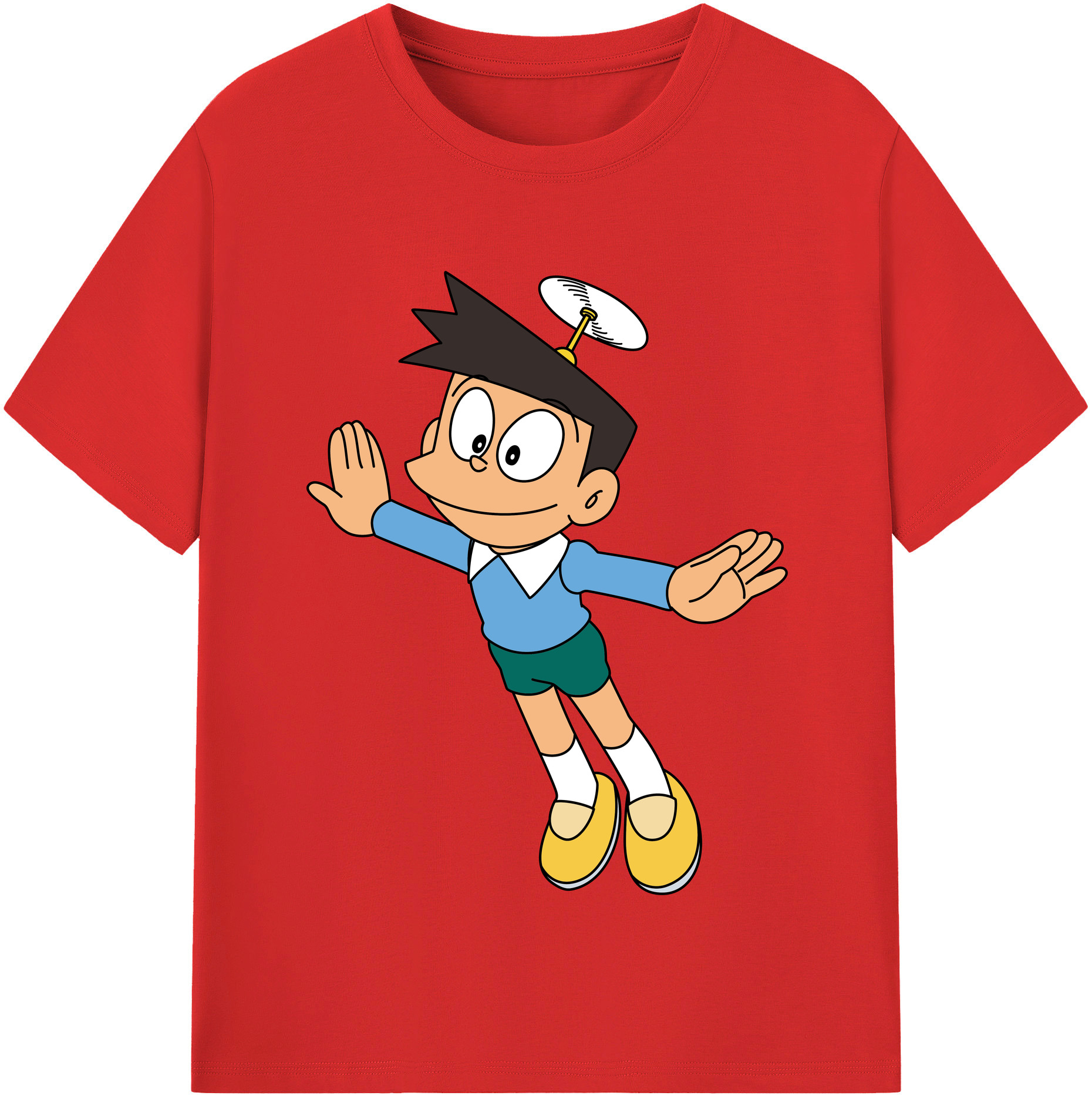 （画像用） ドラえもん 骨川 スネ夫 Doraemon Honekawa Suneo レディースカジュアルプリントTシャツ（綿100％）