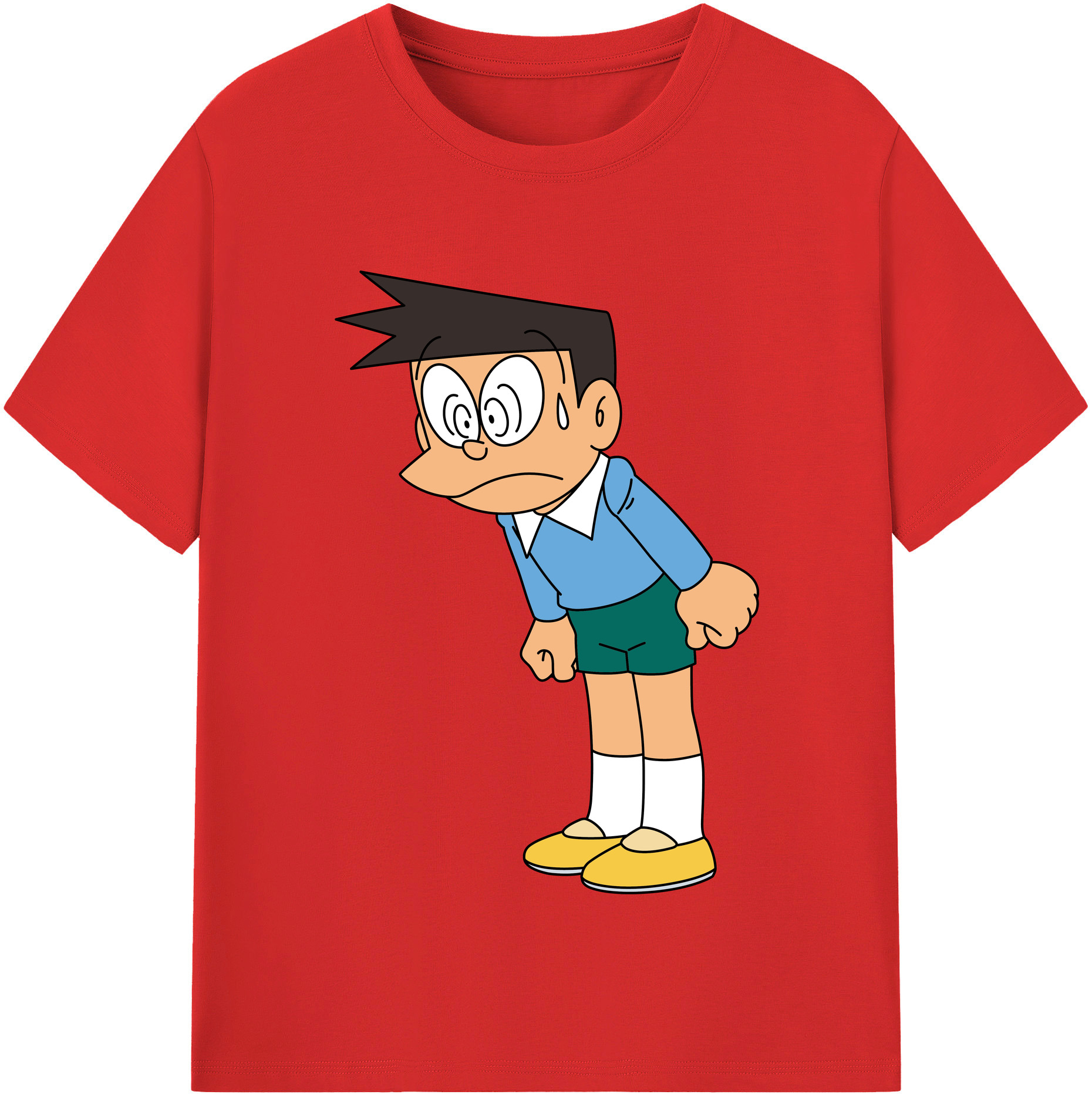 （画像用） ドラえもん 骨川 スネ夫 Doraemon Honekawa Suneo レディースカジュアルプリントTシャツ（綿100％）