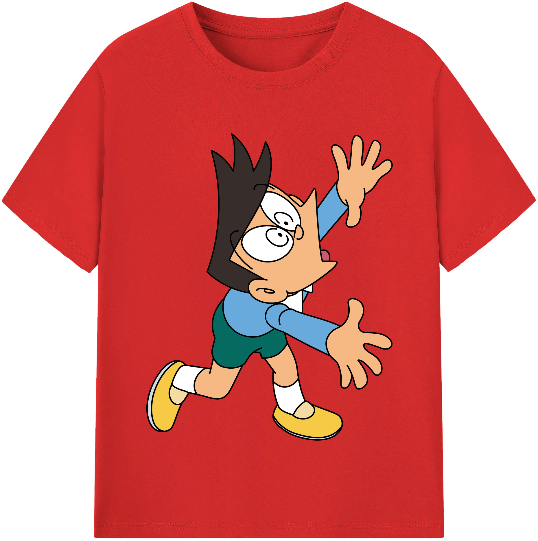 （画像用） ドラえもん 骨川 スネ夫 Doraemon Honekawa Suneo レディースカジュアルプリントTシャツ（綿100％）