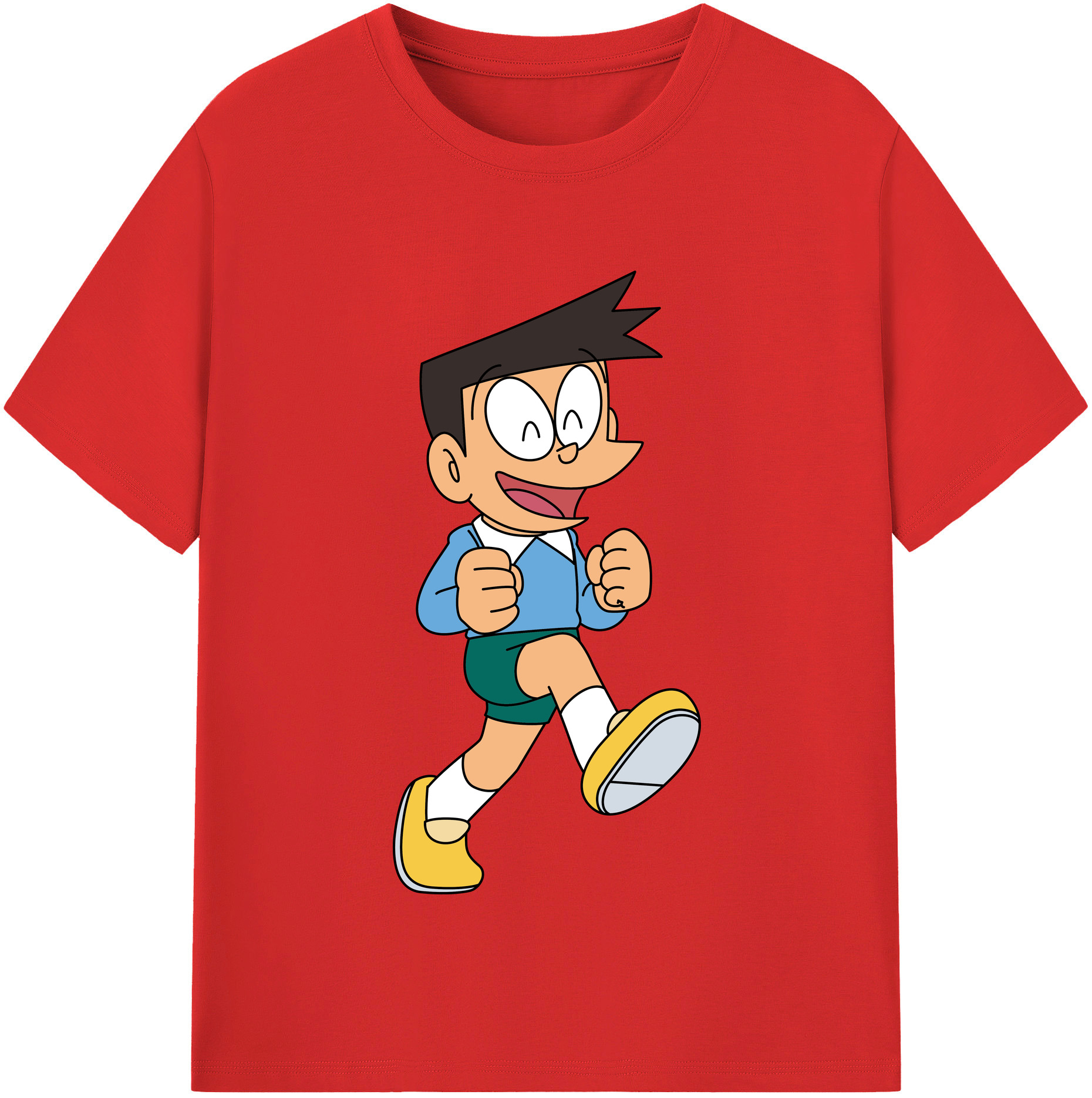 （画像用） ドラえもん 骨川 スネ夫 Doraemon Honekawa Suneo レディースカジュアルプリントTシャツ（綿100％）