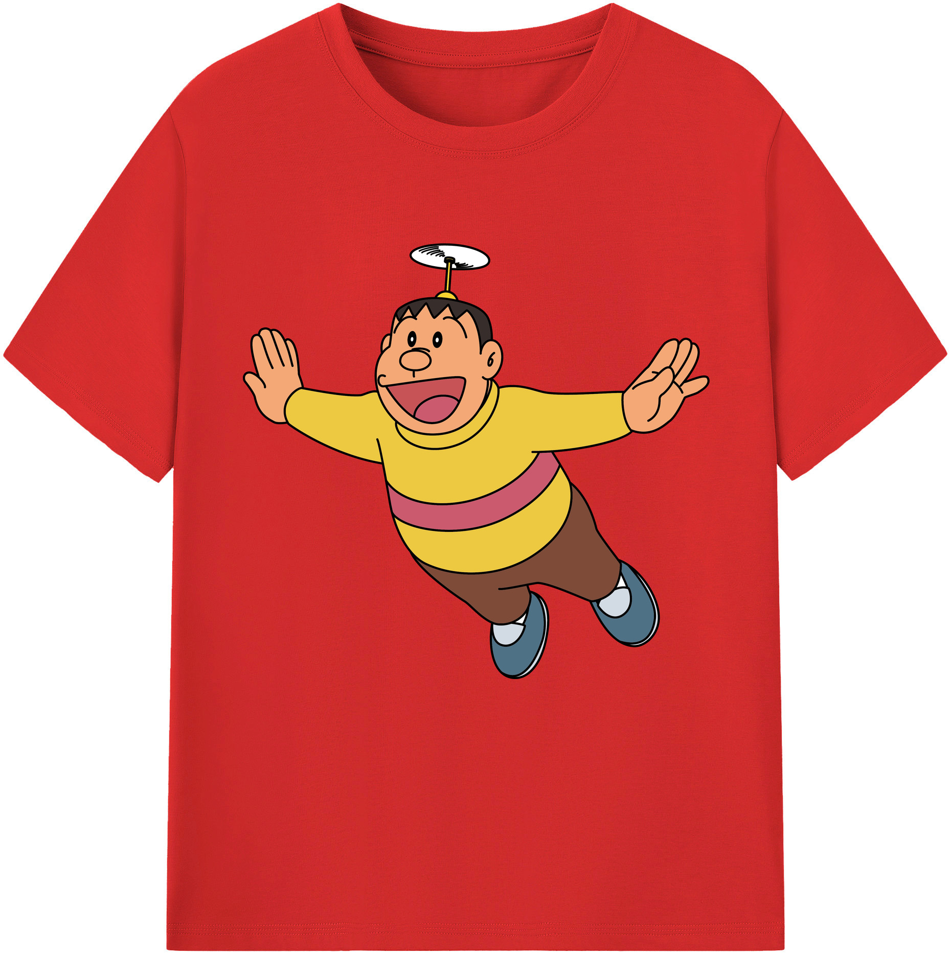 （画像用） ドラえもん 剛田武 Doraemon Gouta Takeshi レディースカジュアルプリントTシャツ（綿100％）