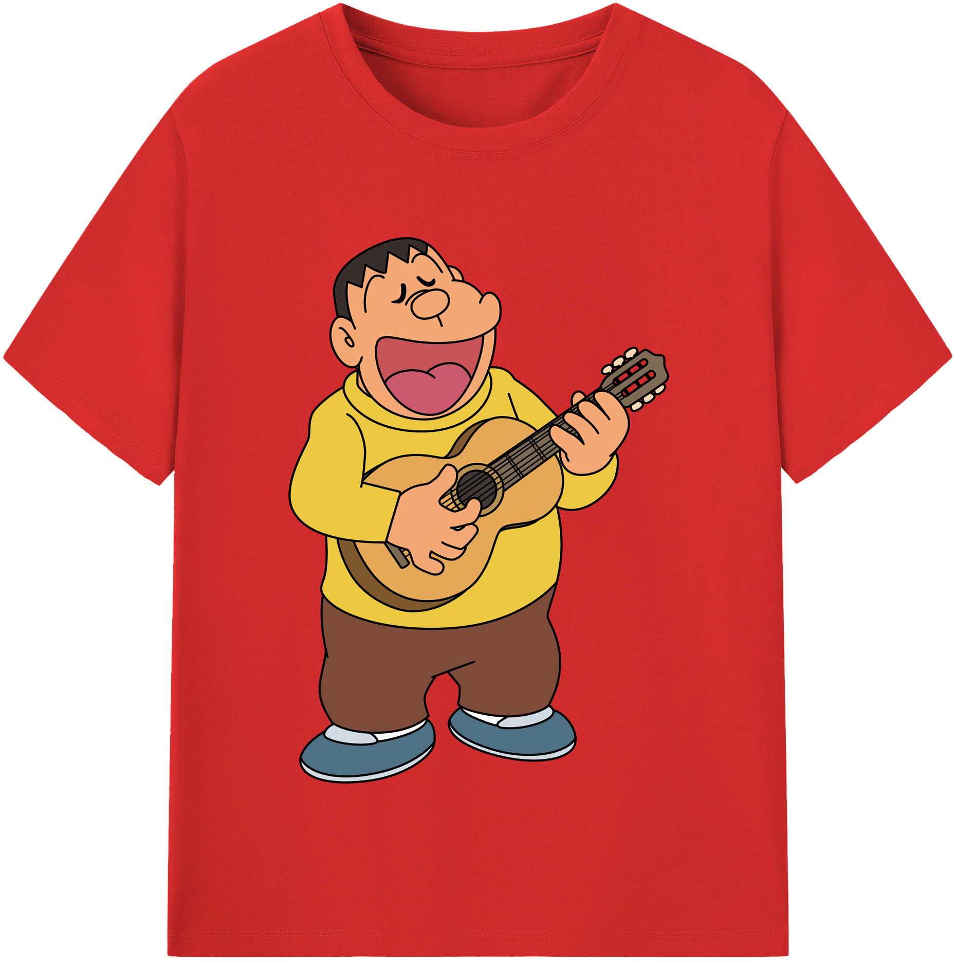 （画像用） ドラえもん 剛田武 Doraemon Gouta Takeshi レディースカジュアルプリントTシャツ（綿100％）