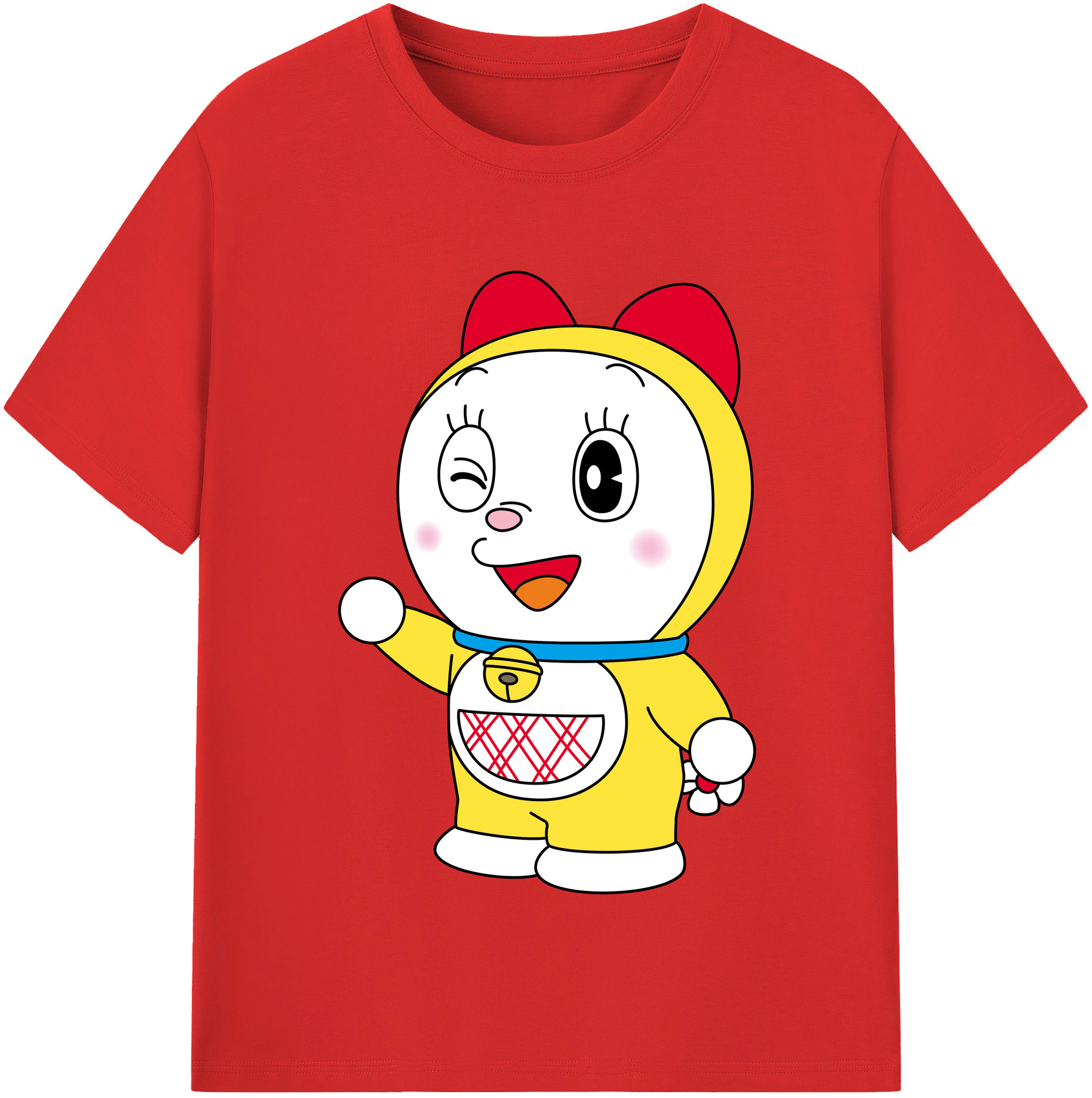 （画像用） ドラえもん ドラミ Doraemon Dorami レディースカジュアルプリントTシャツ（綿100％）