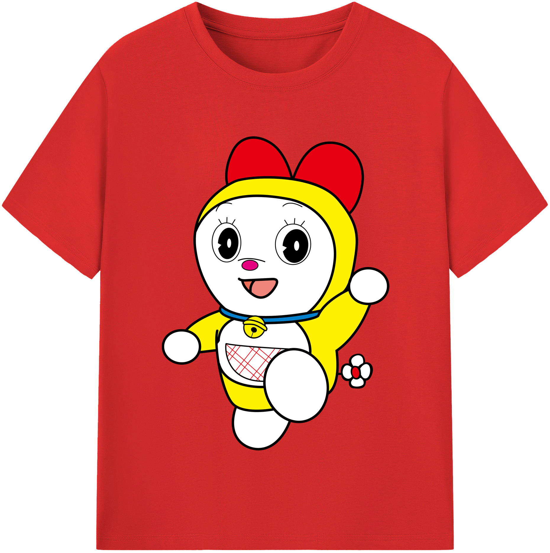 （画像用） ドラえもん ドラミ Doraemon Dorami レディースカジュアルプリントTシャツ（綿100％）