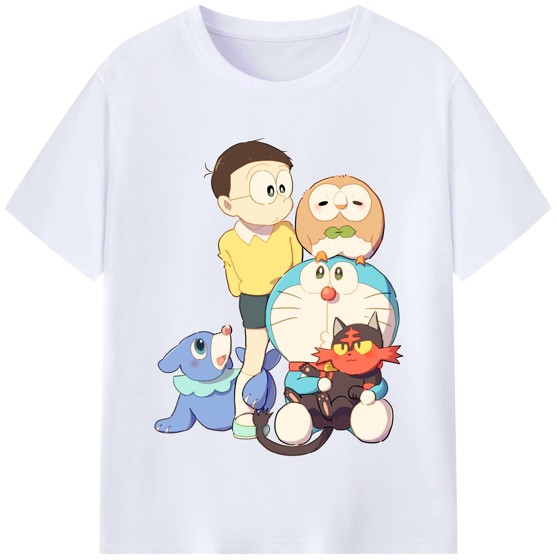 （画像用） ドラえもん Doraemon レディースカジュアルプリントTシャツ（綿100％）