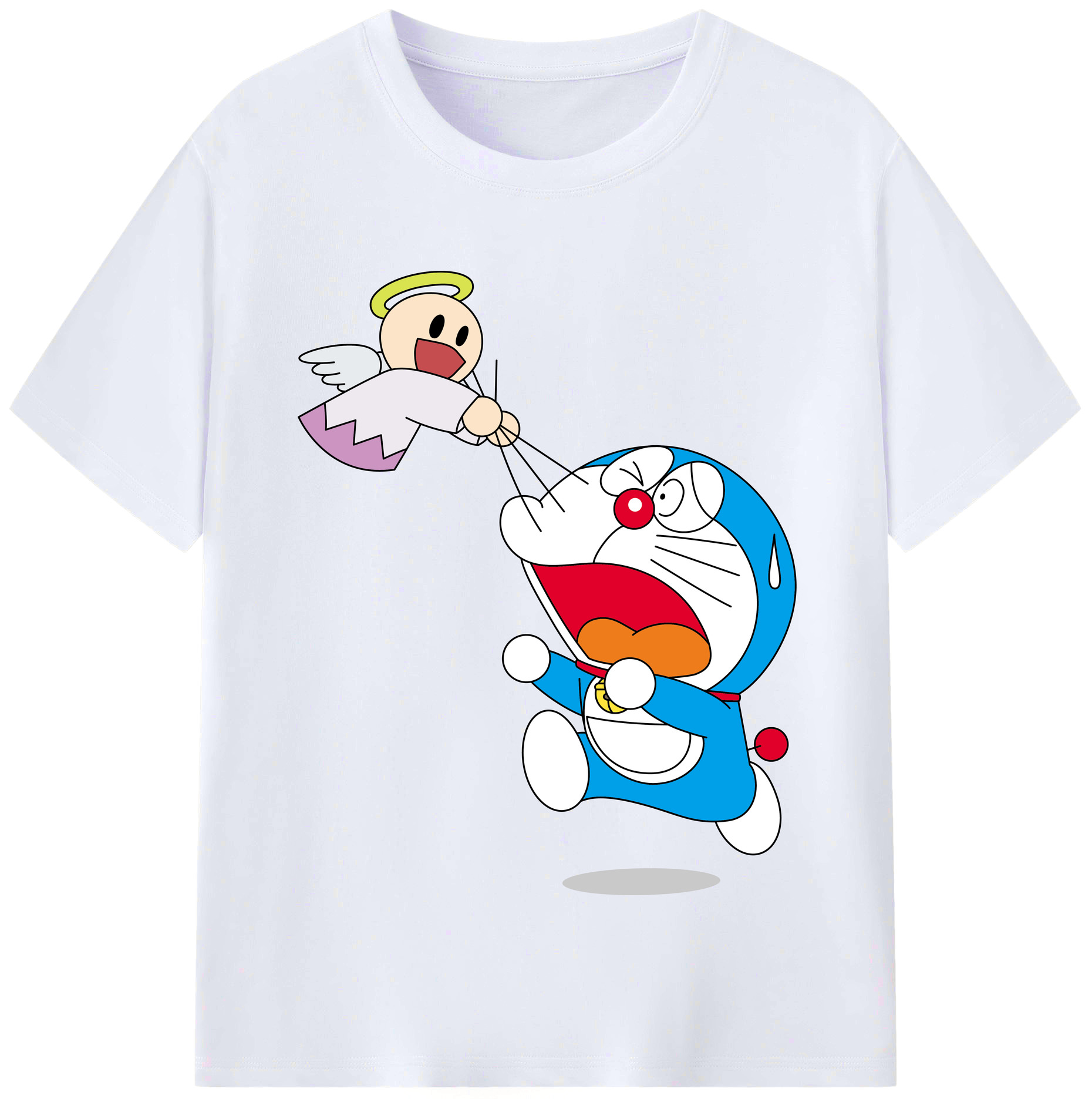 （画像用） ドラえもん Doraemon レディースカジュアルプリントTシャツ（綿100％）