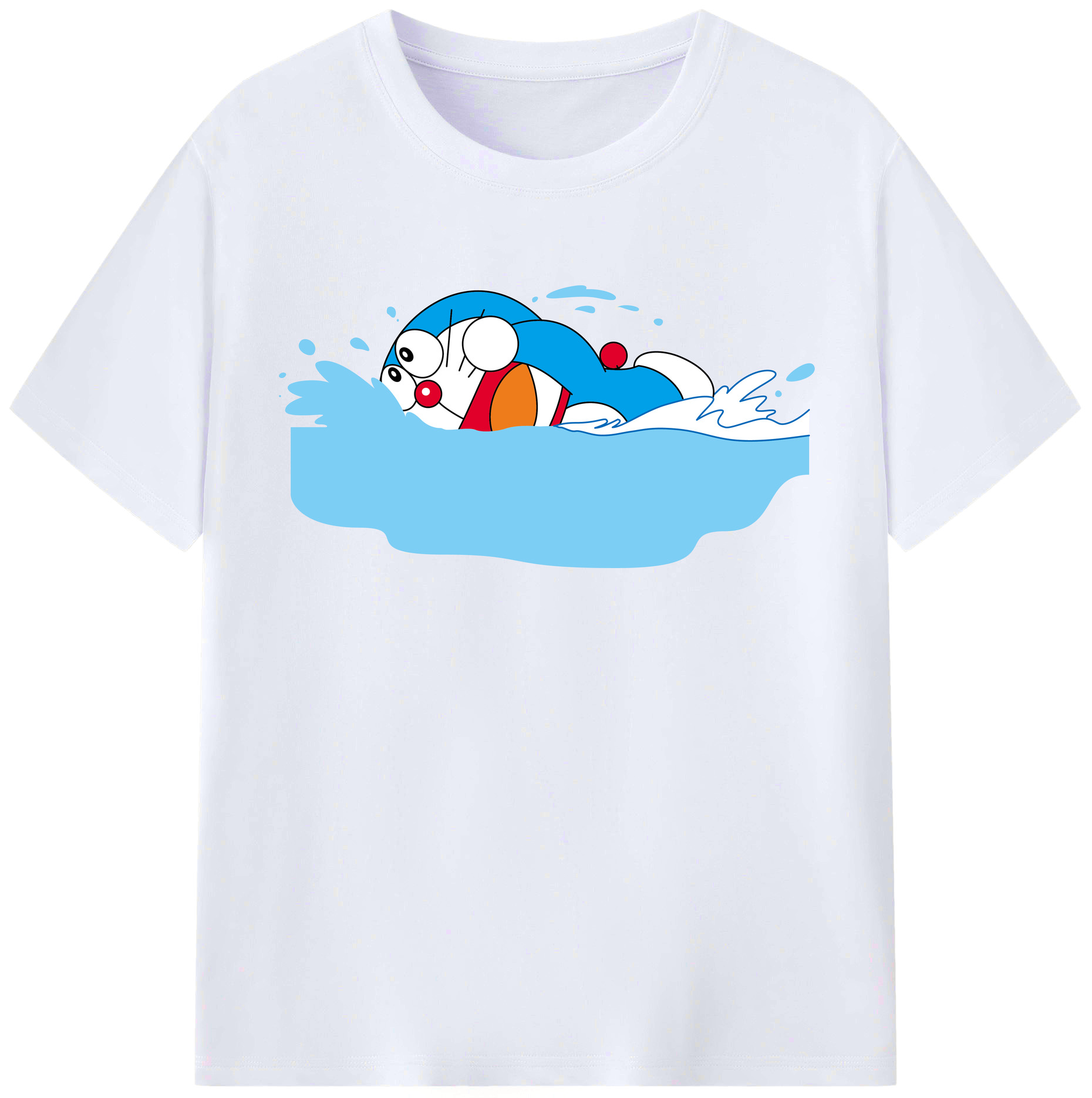 （画像用） ドラえもん Doraemon レディースカジュアルプリントTシャツ（綿100％）