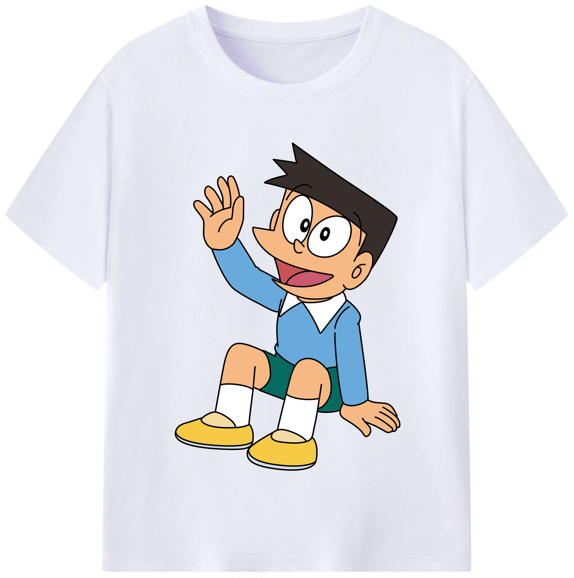 （画像用） ドラえもん 骨川 スネ夫 Doraemon Honekawa Suneo レディースカジュアルプリントTシャツ（綿100％）