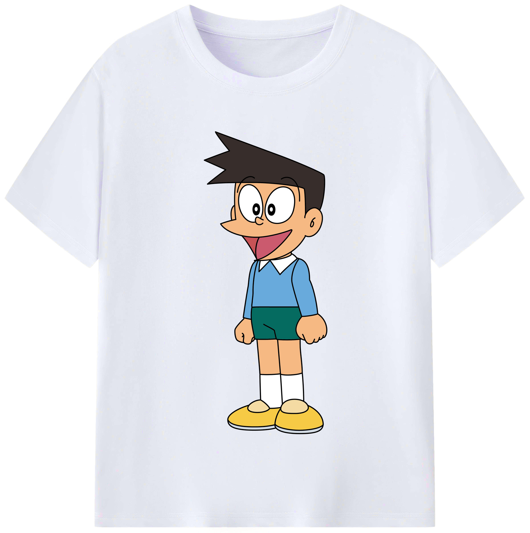 （画像用） ドラえもん 骨川 スネ夫 Doraemon Honekawa Suneo レディースカジュアルプリントTシャツ（綿100％）