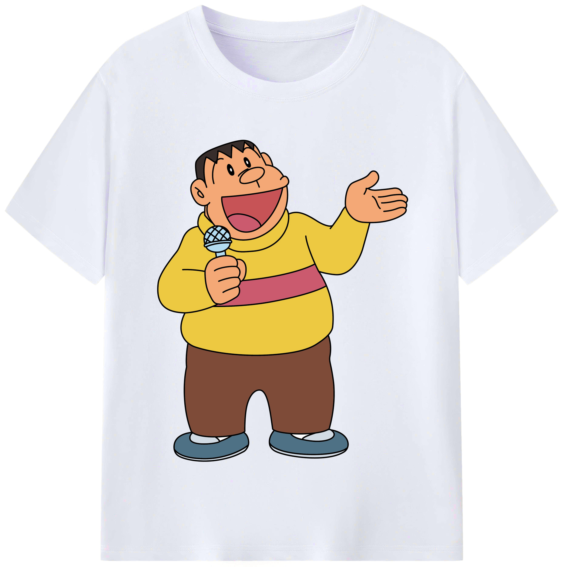 （画像用） ドラえもん 剛田武 Doraemon Gouta Takeshi レディースカジュアルプリントTシャツ（綿100％）