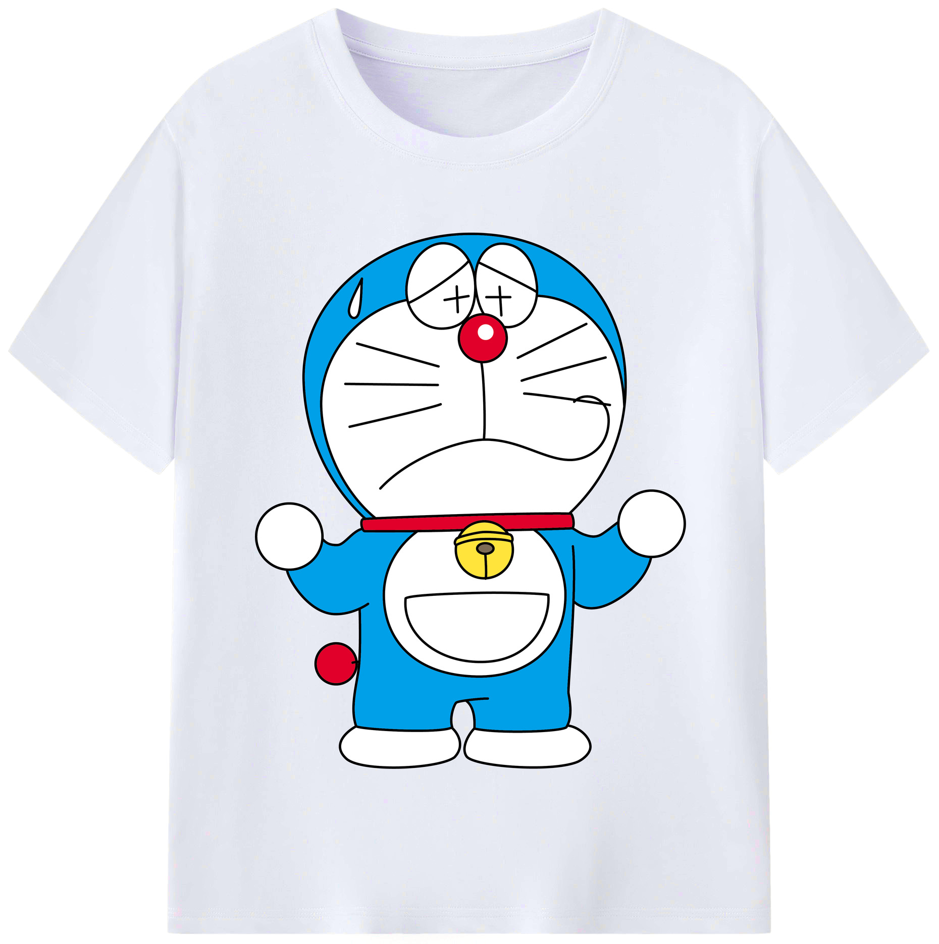 （画像用） ドラえもん Doraemon レディースカジュアルプリントTシャツ（綿100％）