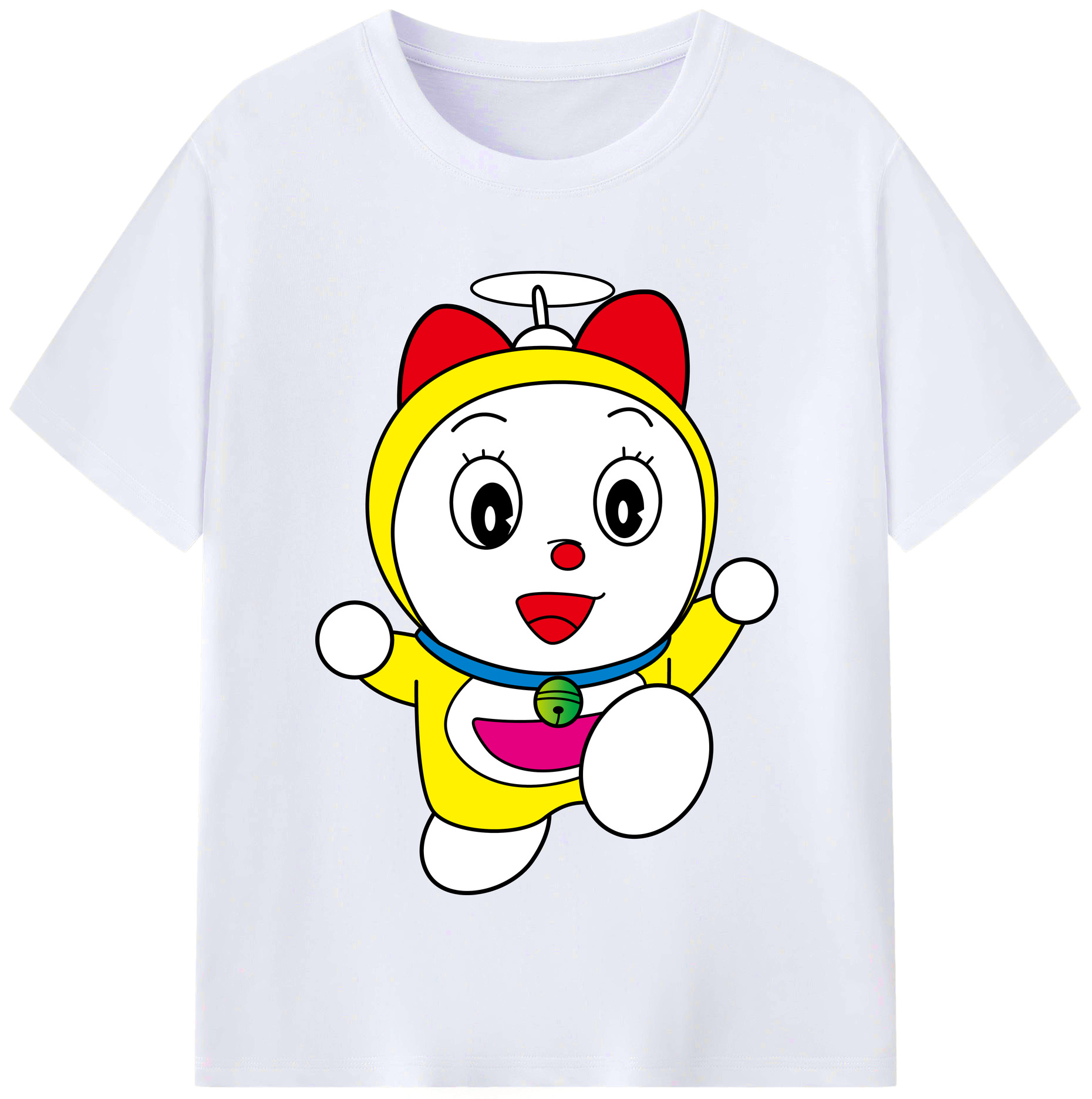 （画像用） ドラえもん ドラミ Doraemon Dorami レディースカジュアルプリントTシャツ（綿100％）