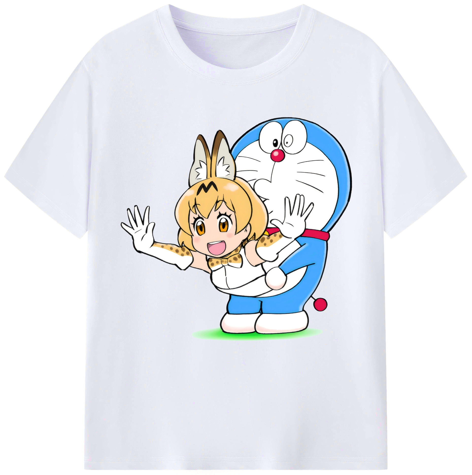 （画像用） ドラえもん Doraemon レディースカジュアルプリントTシャツ（綿100％）