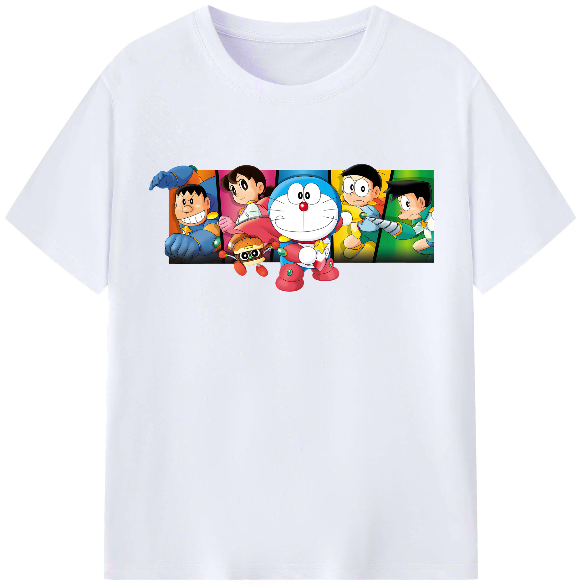 （画像用） ドラえもん Doraemon レディースカジュアルプリントTシャツ（綿100％）