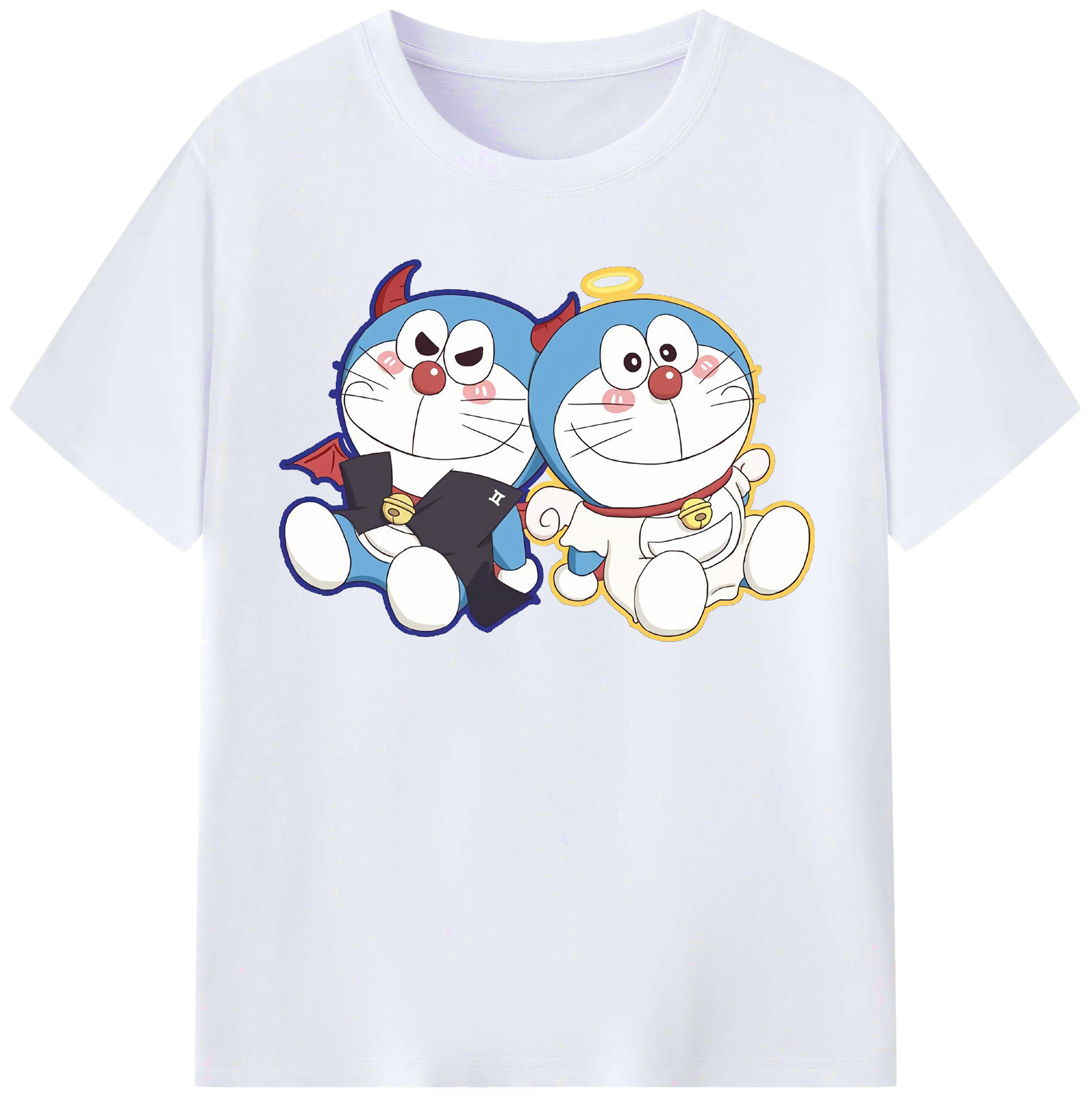 （画像用） ドラえもん Doraemon レディースカジュアルプリントTシャツ（綿100％）