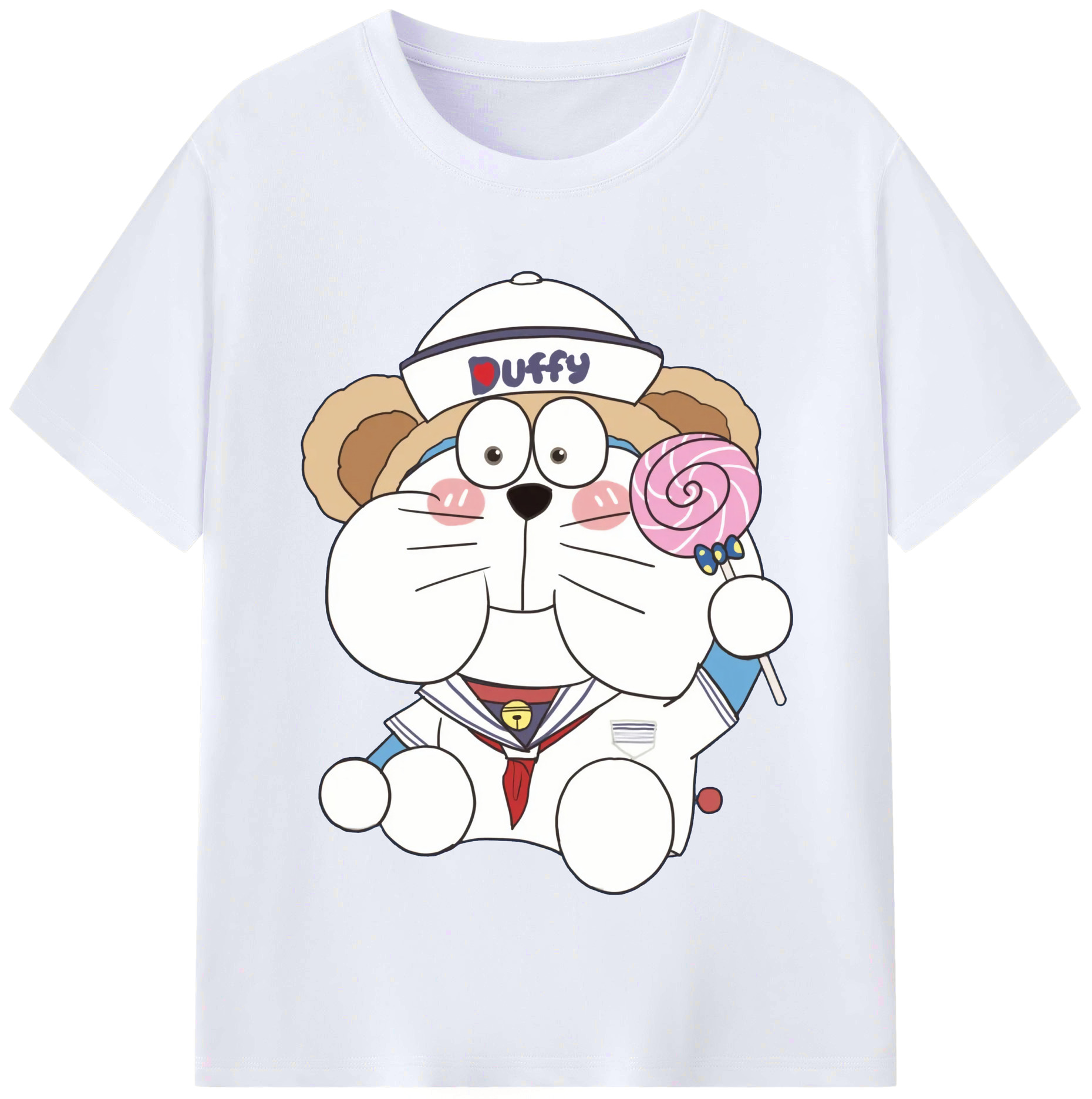 （画像用） ドラえもん Doraemon レディースカジュアルプリントTシャツ（綿100％）