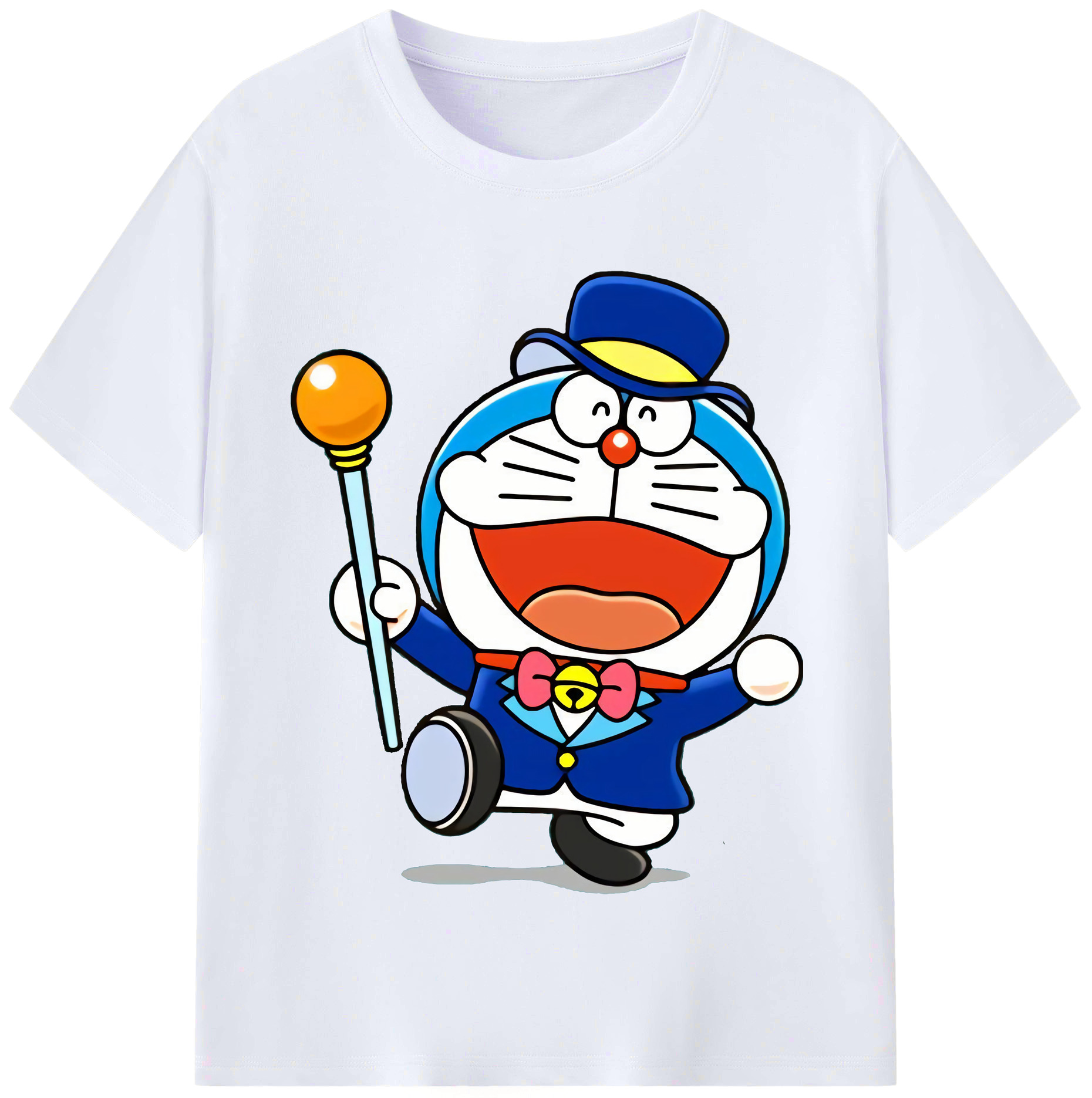 （画像用） ドラえもん Doraemon レディースカジュアルプリントTシャツ（綿100％）