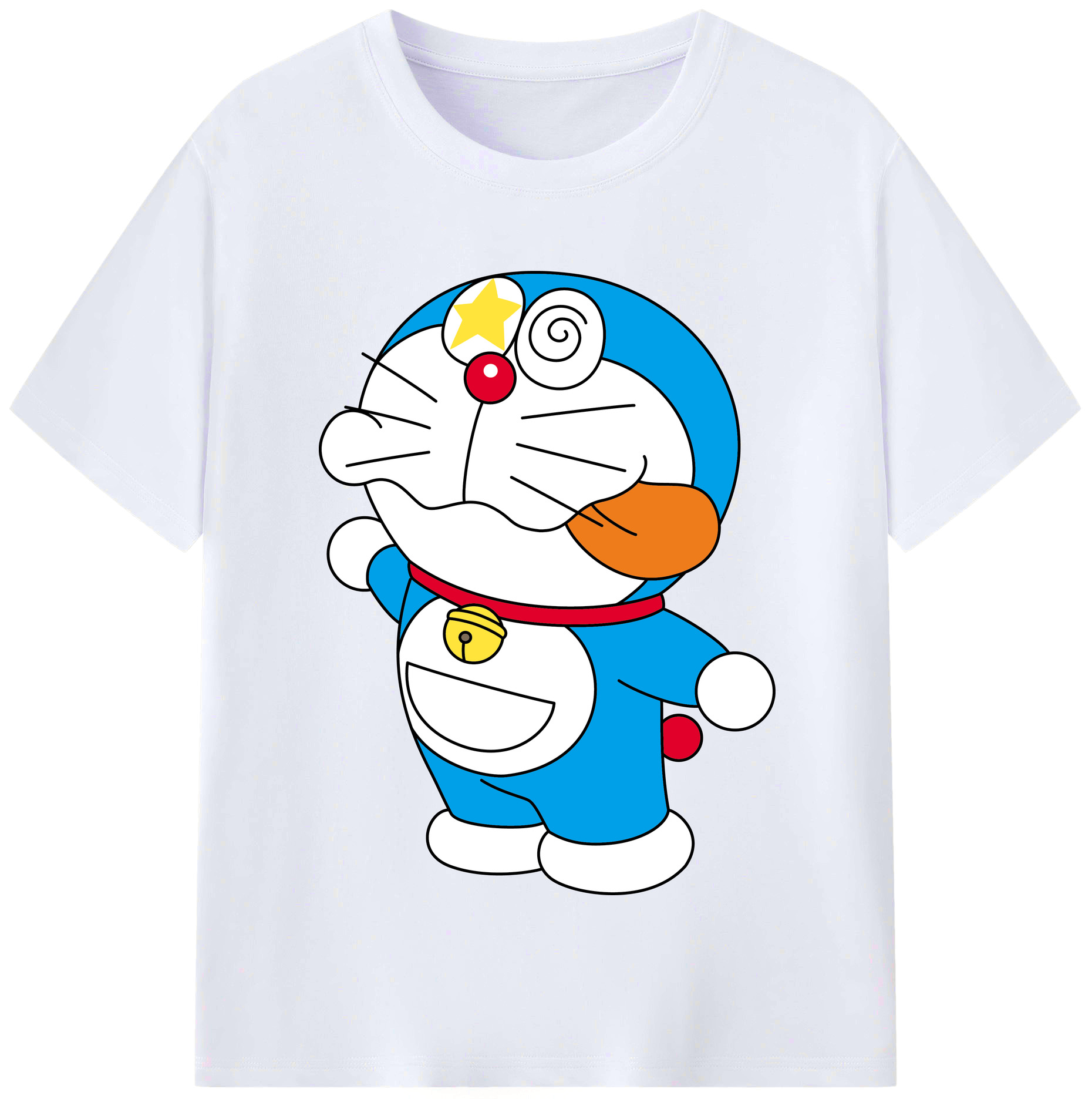 （画像用） ドラえもん Doraemon レディースカジュアルプリントTシャツ（綿100％）